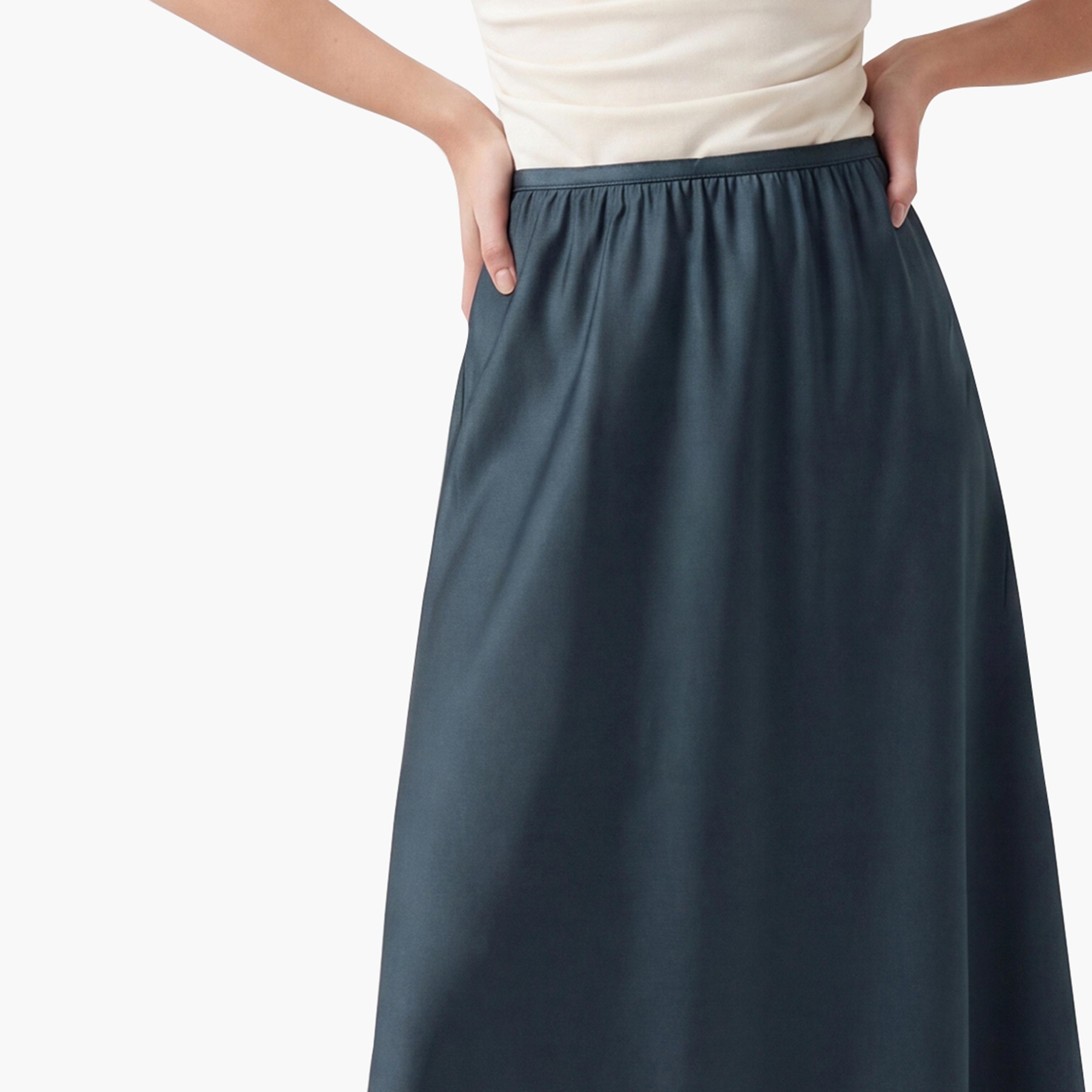 KOTON Satin Skater Women's Skirt-women-clothing-bottoms-skirts-image-15