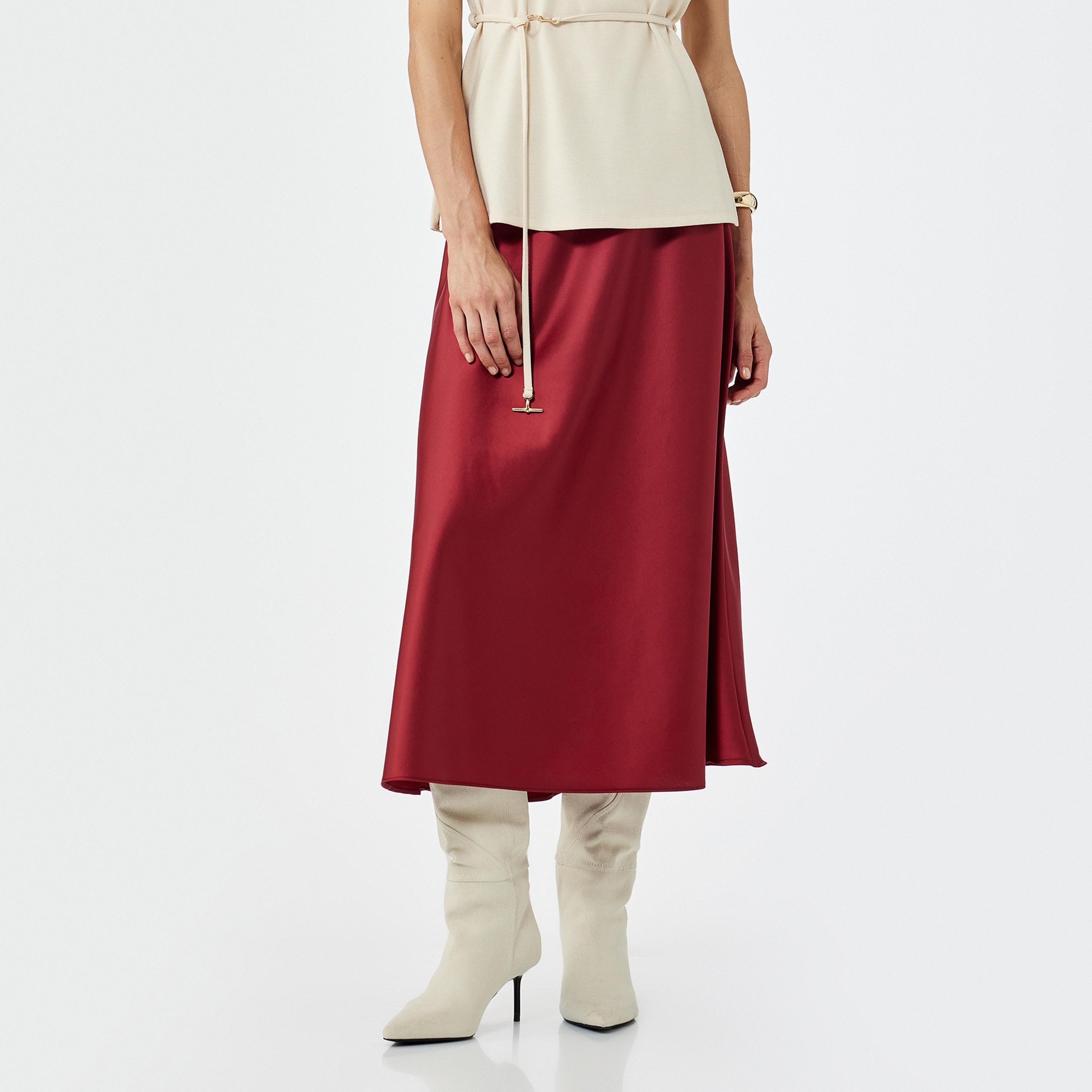 KOTON Satin Skater Women's Skirt-women-clothing-bottoms-skirts-image-6