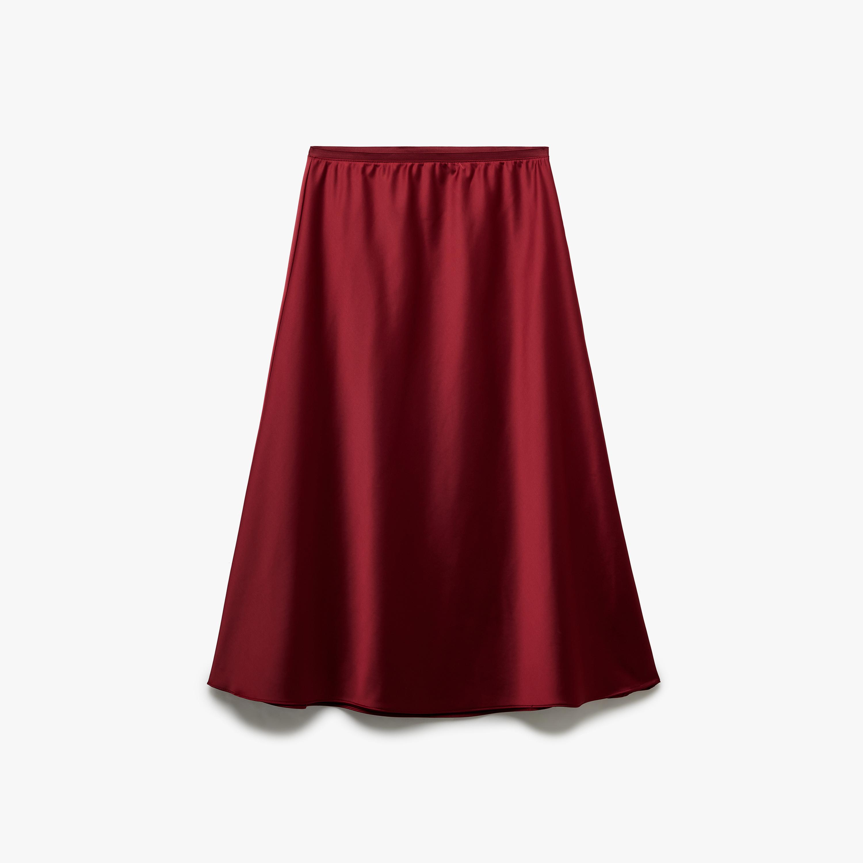 KOTON Satin Skater Women's Skirt-women-clothing-bottoms-skirts-image-9