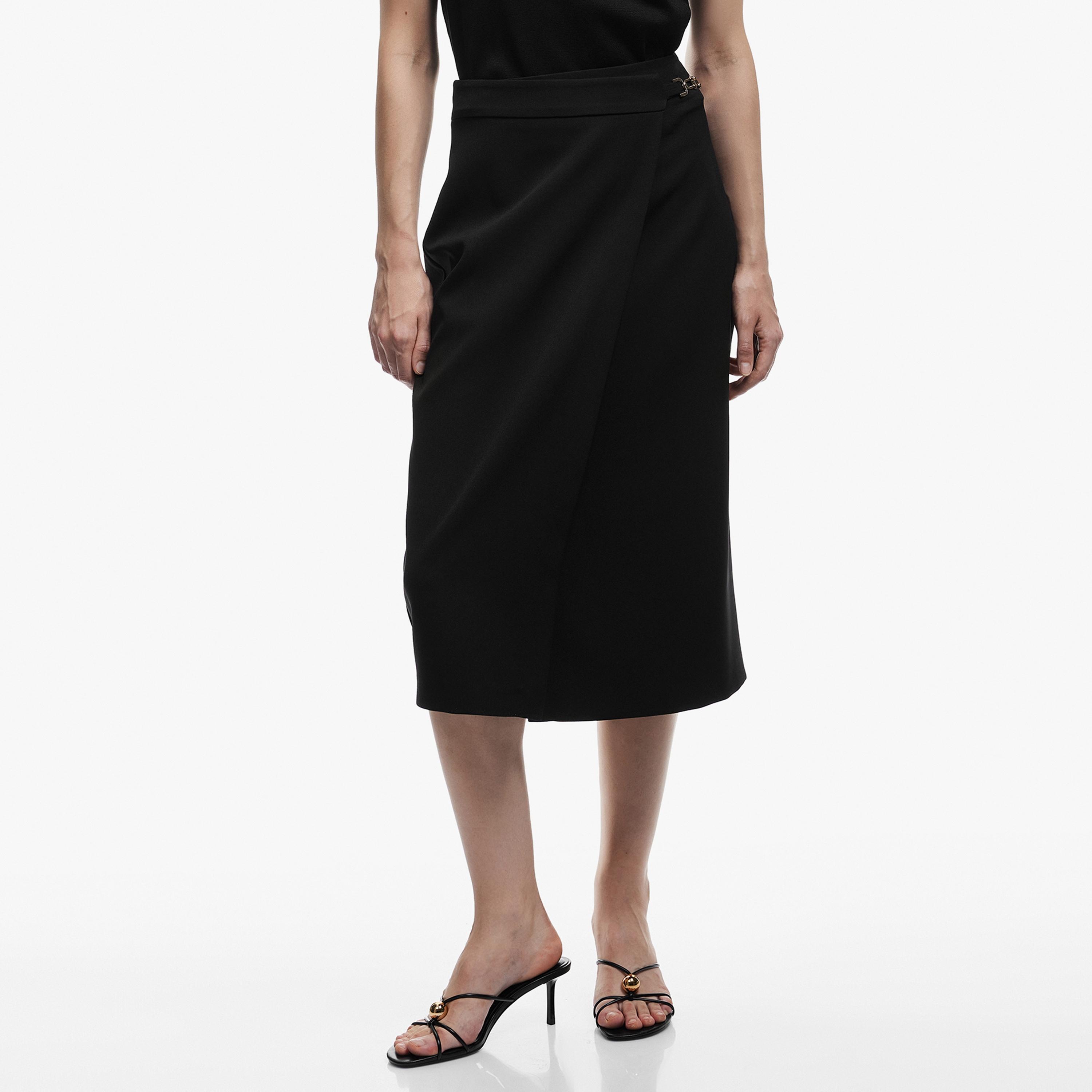 KOTON Black Pencil Women's Skirt-women-clothing-bottoms-skirts-image-1
