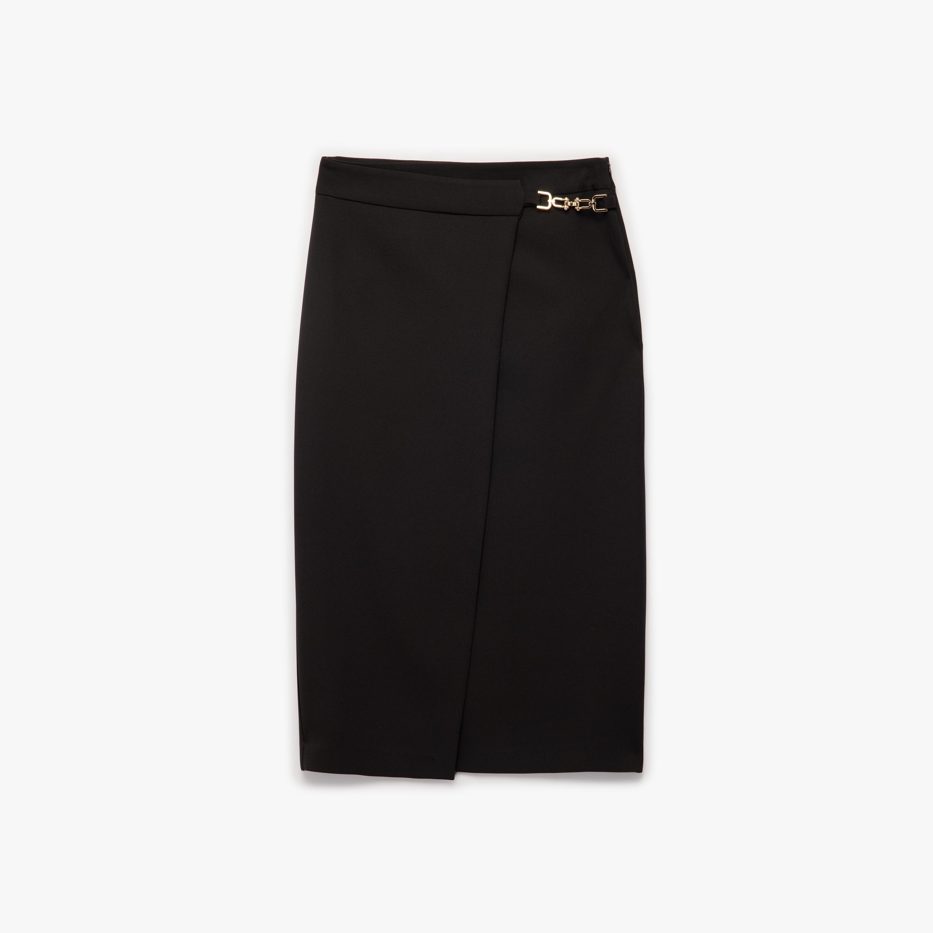 KOTON Black Pencil Women's Skirt-women-clothing-bottoms-skirts-image-4