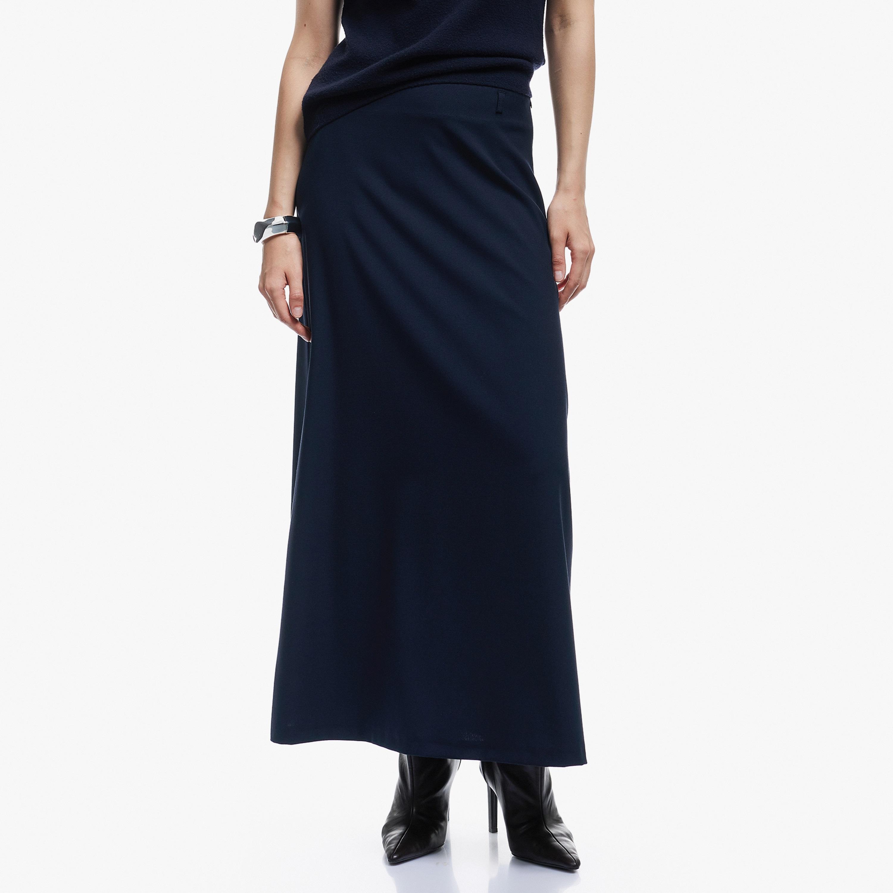 KOTON Navy A-Line Women's Skirt-women-clothing-bottoms-skirts-image-1
