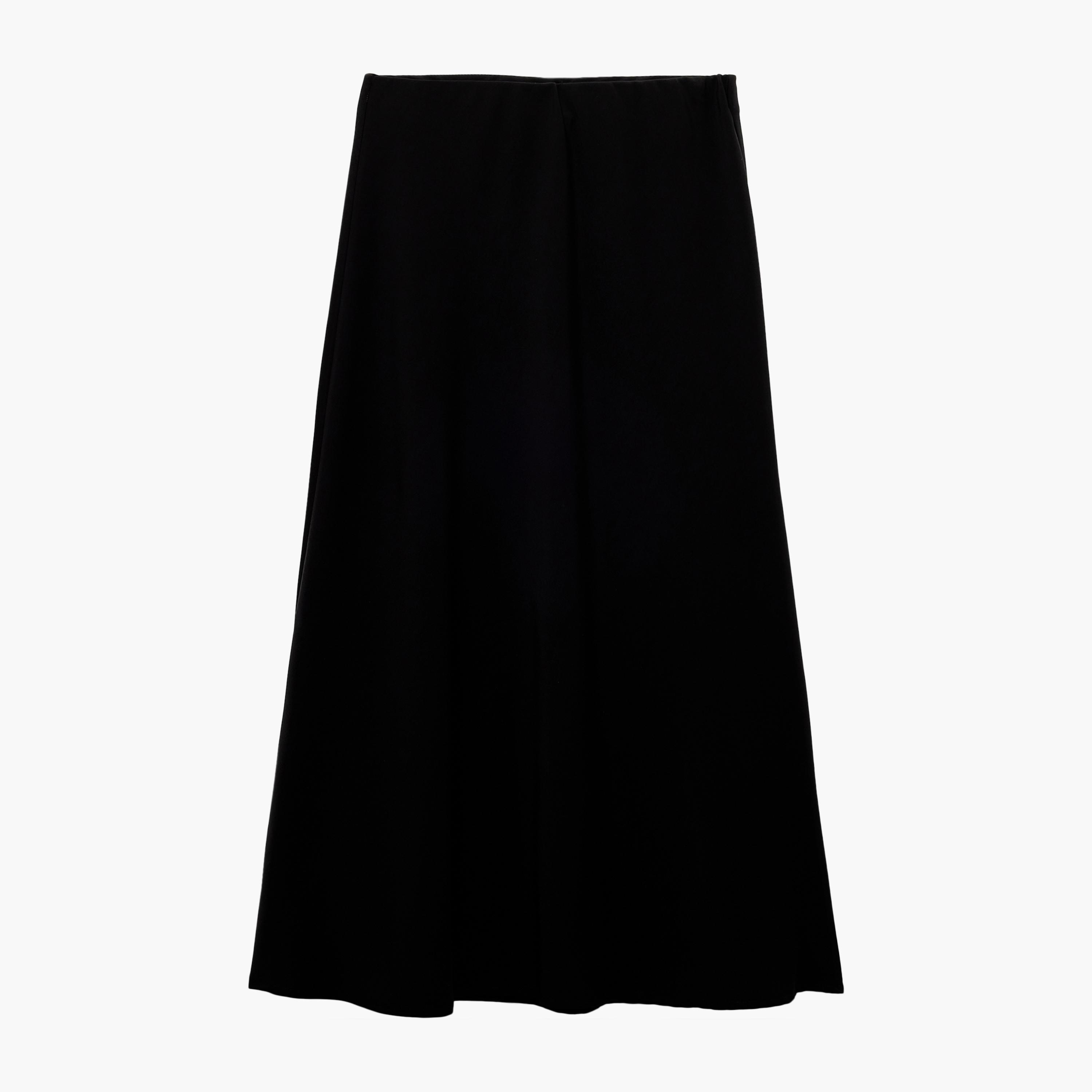KOTON Black Midi Women's Skirt-women-clothing-bottoms-skirts-image-3