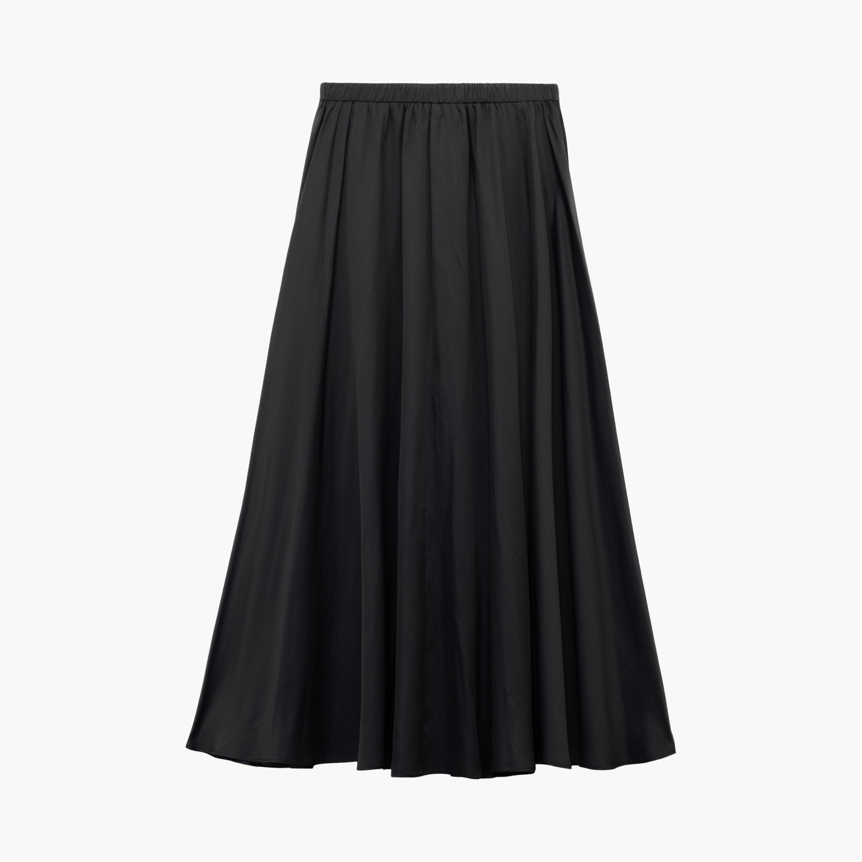 KOTON Black Elasticated Waist Midi Women's Flared Skirt-women-clothing-bottoms-skirts-image-3