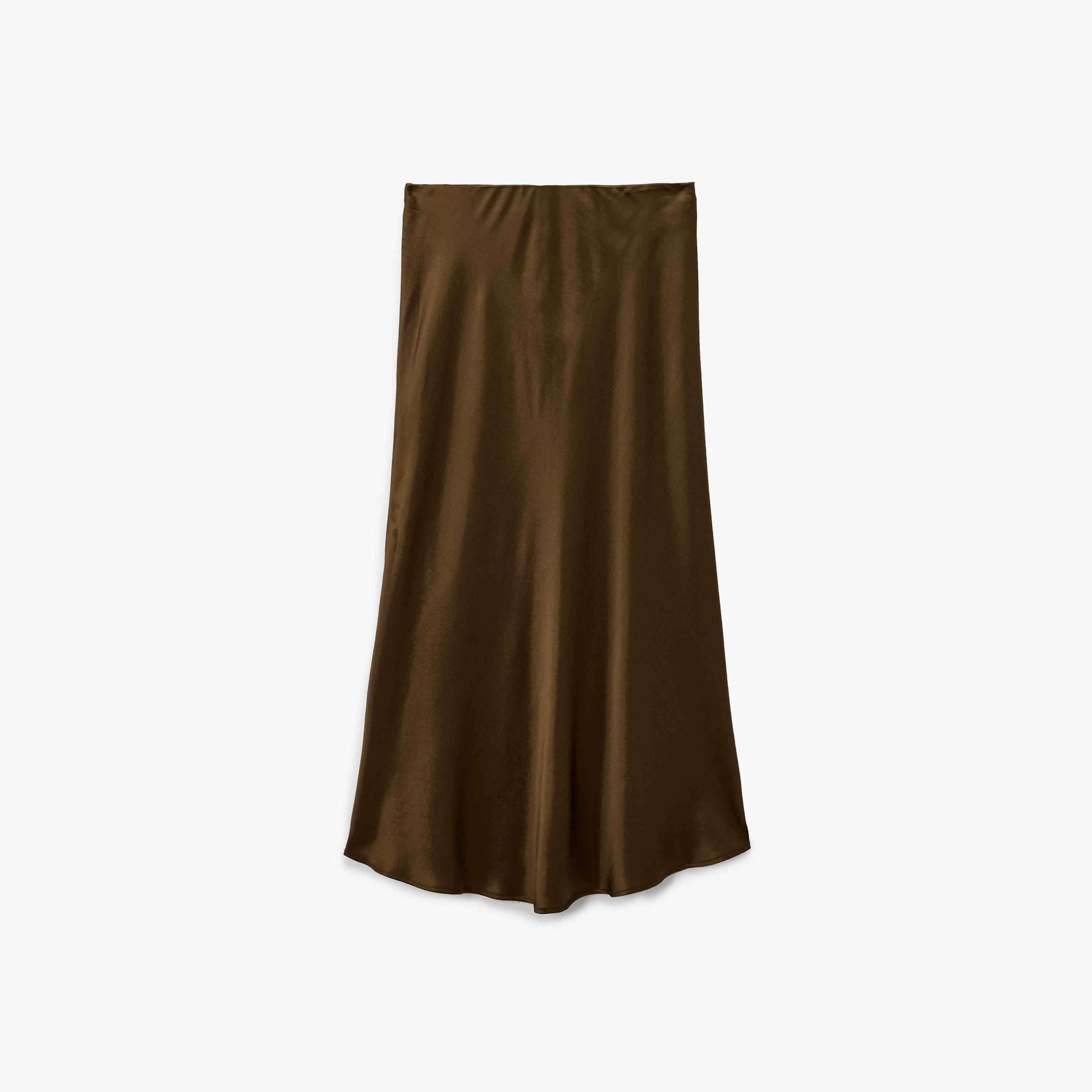 تنورة ساتان نسائية بقصة ايه-لاين من كوتون-women-clothing-bottoms-skirts-image-4