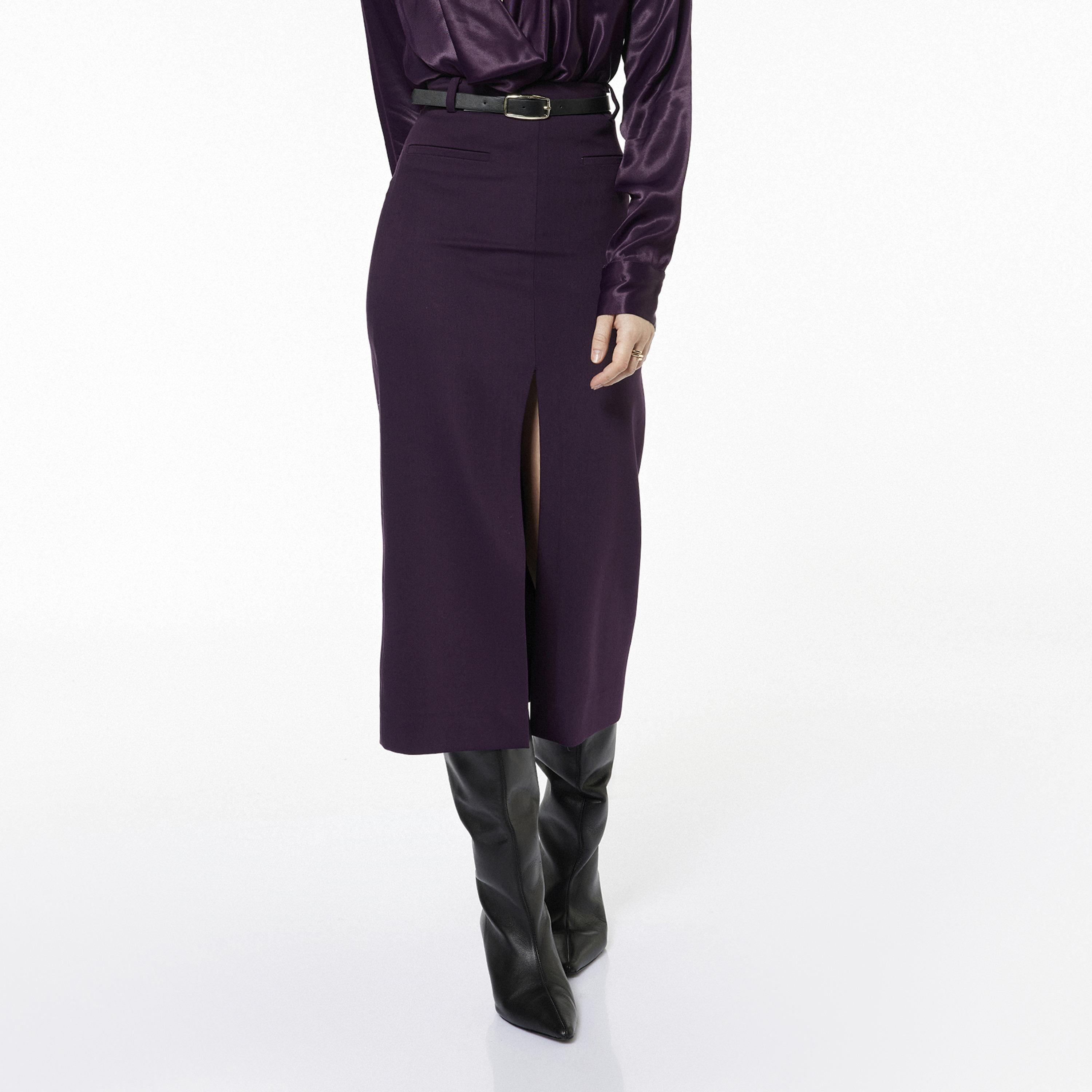 KOTON Purple Pencil Women's Skirt-women-clothing-bottoms-skirts-image-1