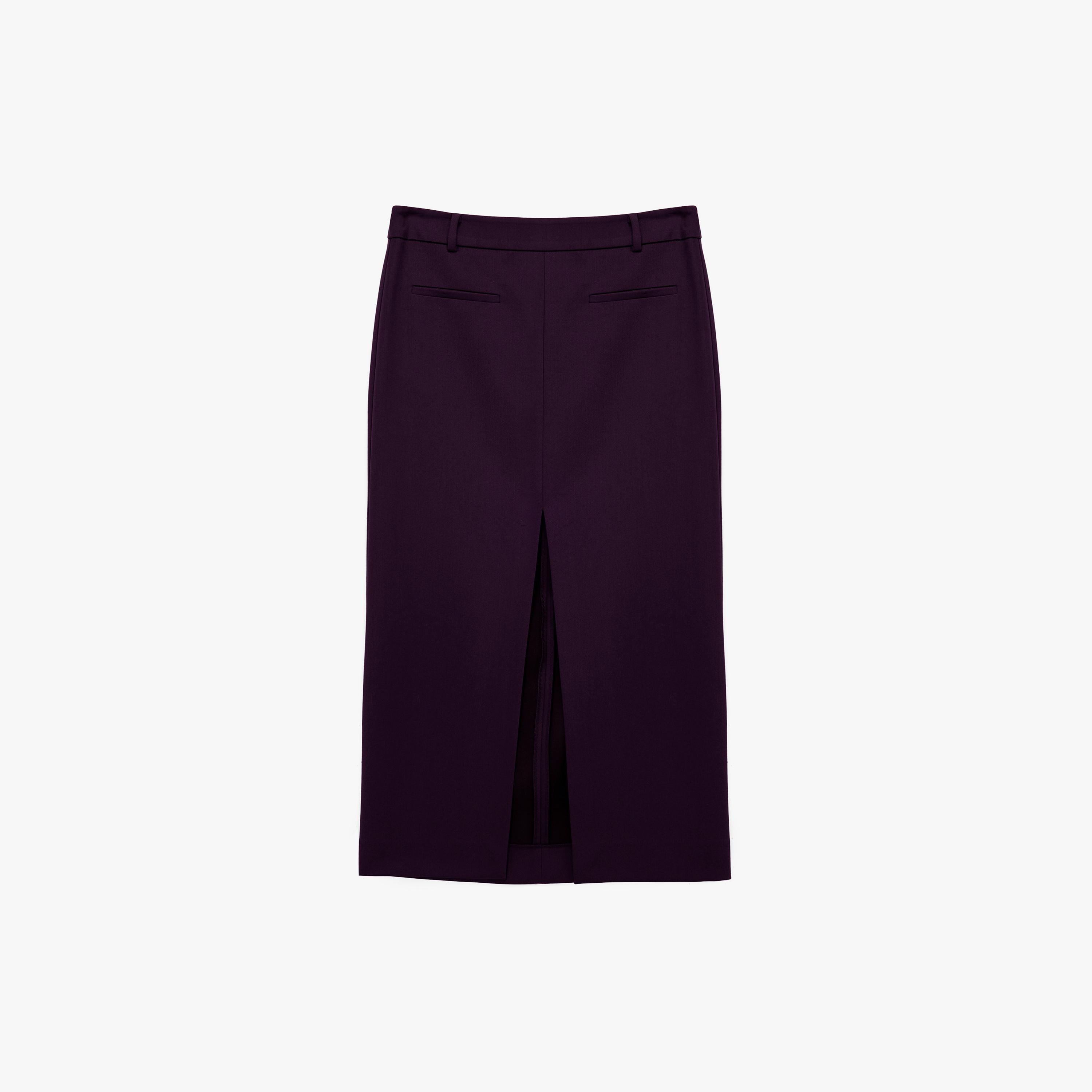 KOTON Purple Pencil Women's Skirt-women-clothing-bottoms-skirts-image-4