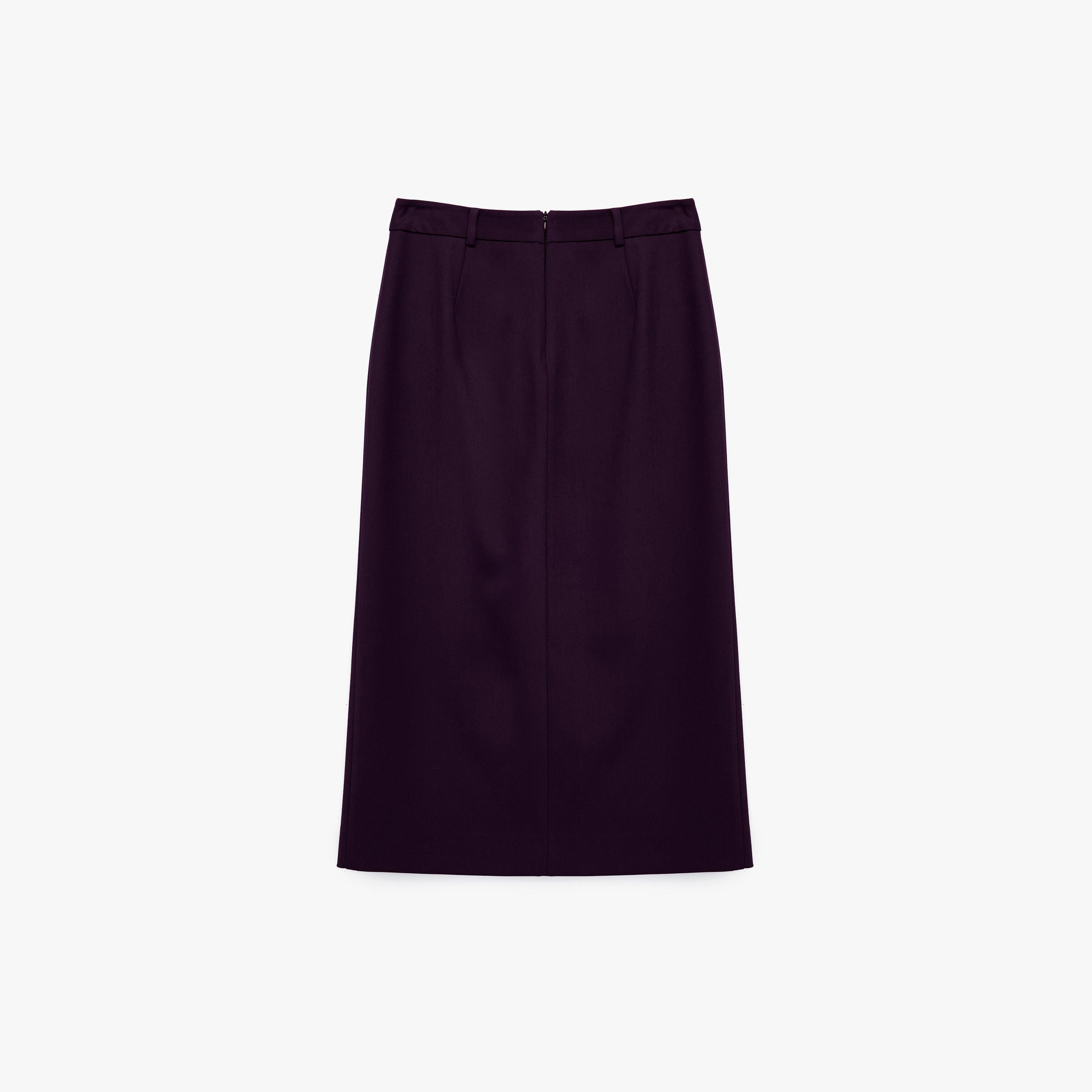 KOTON Purple Pencil Women's Skirt-women-clothing-bottoms-skirts-image-5