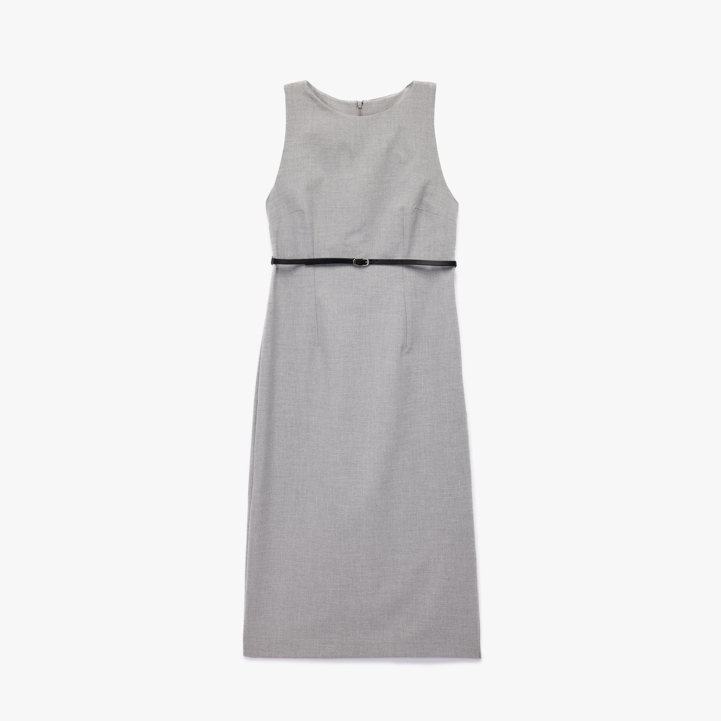KOTON Grey Sheath Women's Evening Midi Dress-women-clothing-dresses-image-3