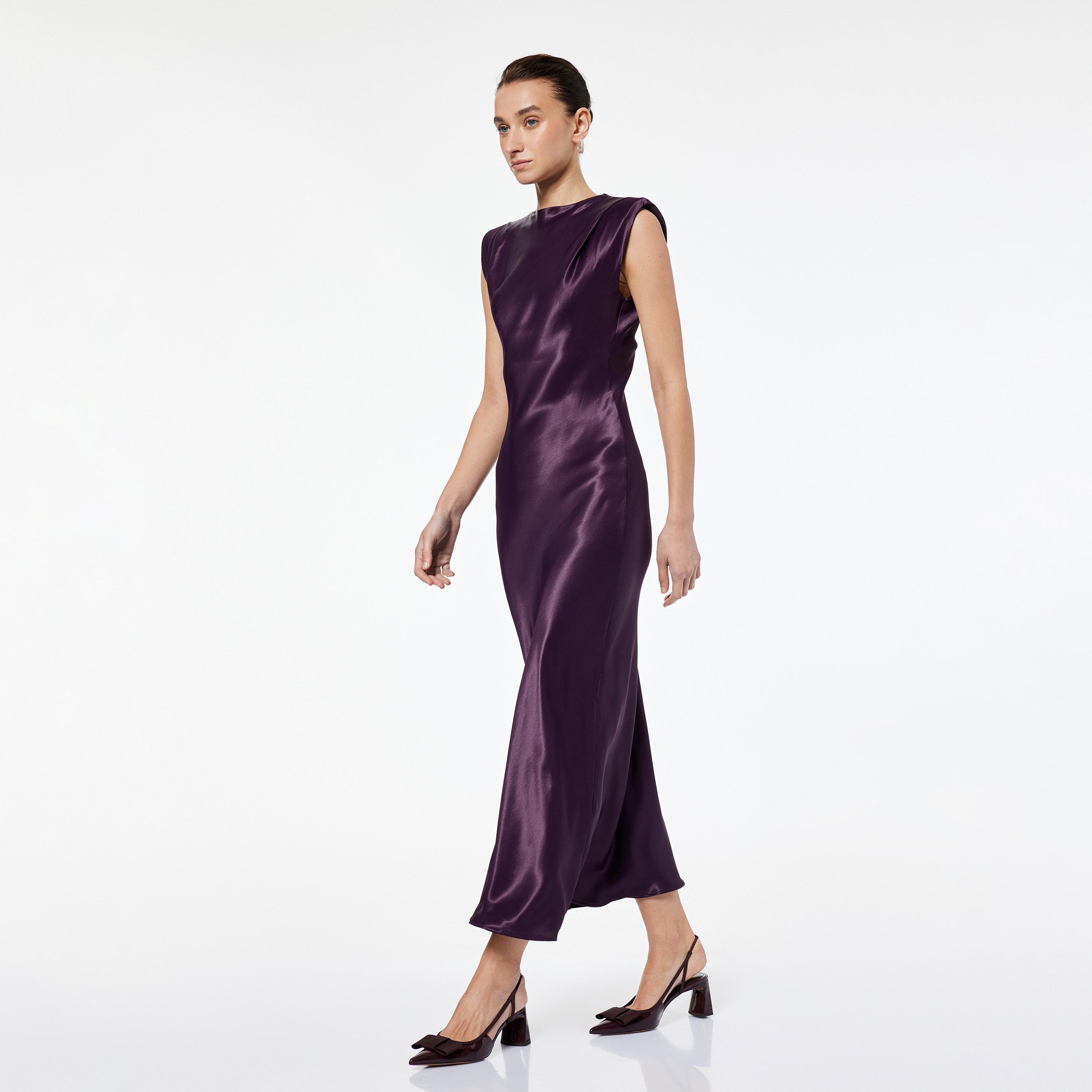 فستان سهرة ميدي نسائي بقصة ضيقة بلون أرجواني من كوتون-women-clothing-dresses-image-2