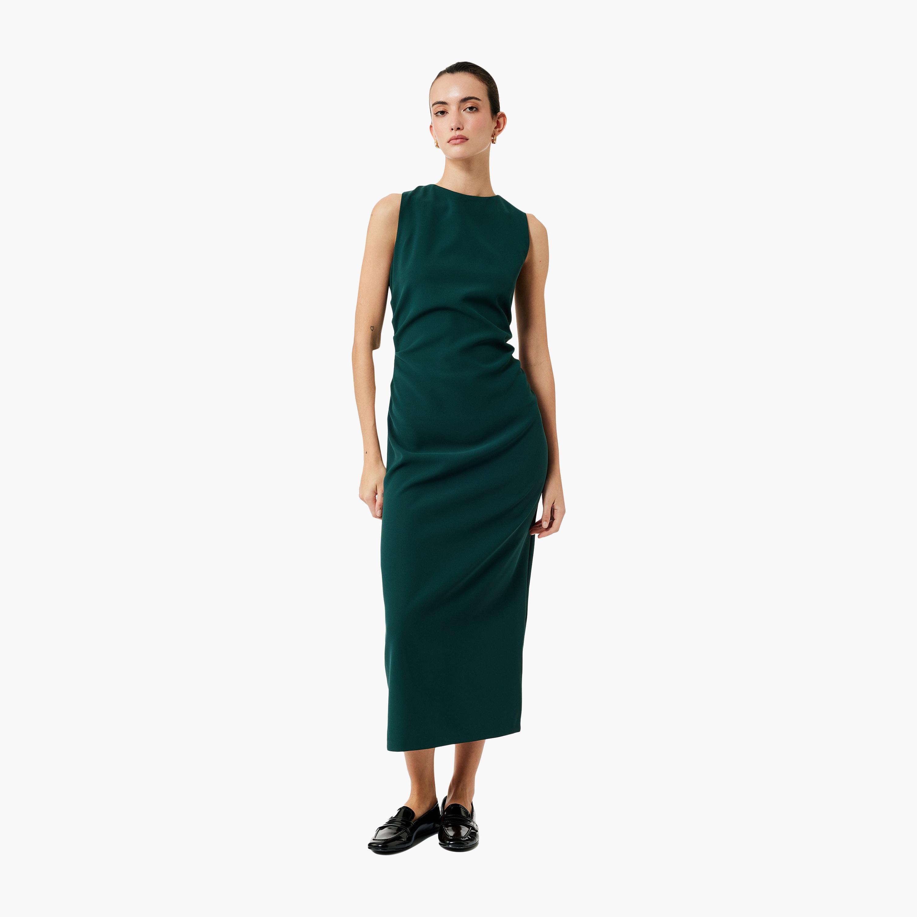 KOTON Green Sheath Women's Midi Dress-women-clothing-dresses-image-1