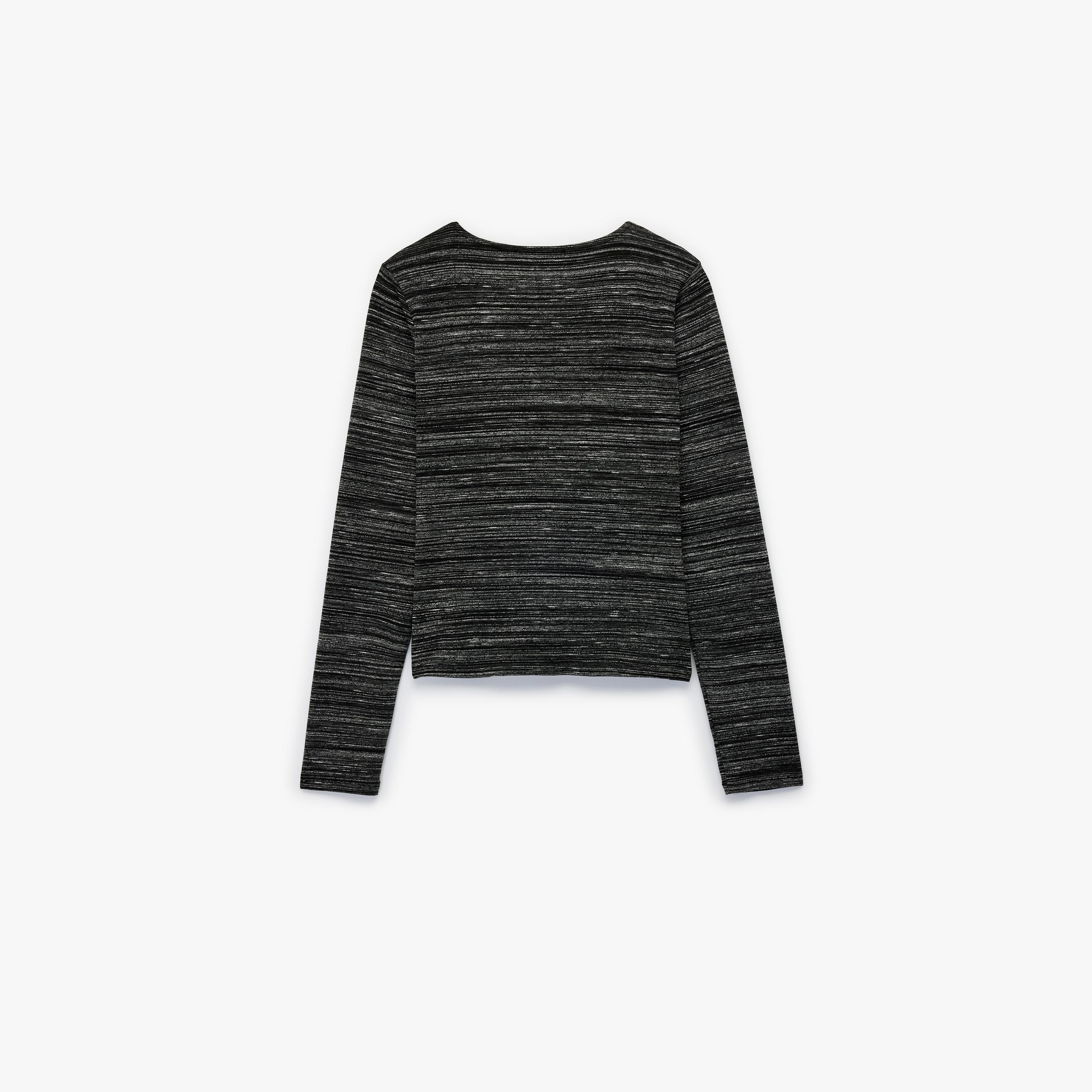 KOTON Grey Striped Cowl Neck Women's Top-women-clothing-shirtsandblouses-blouses-image-4
