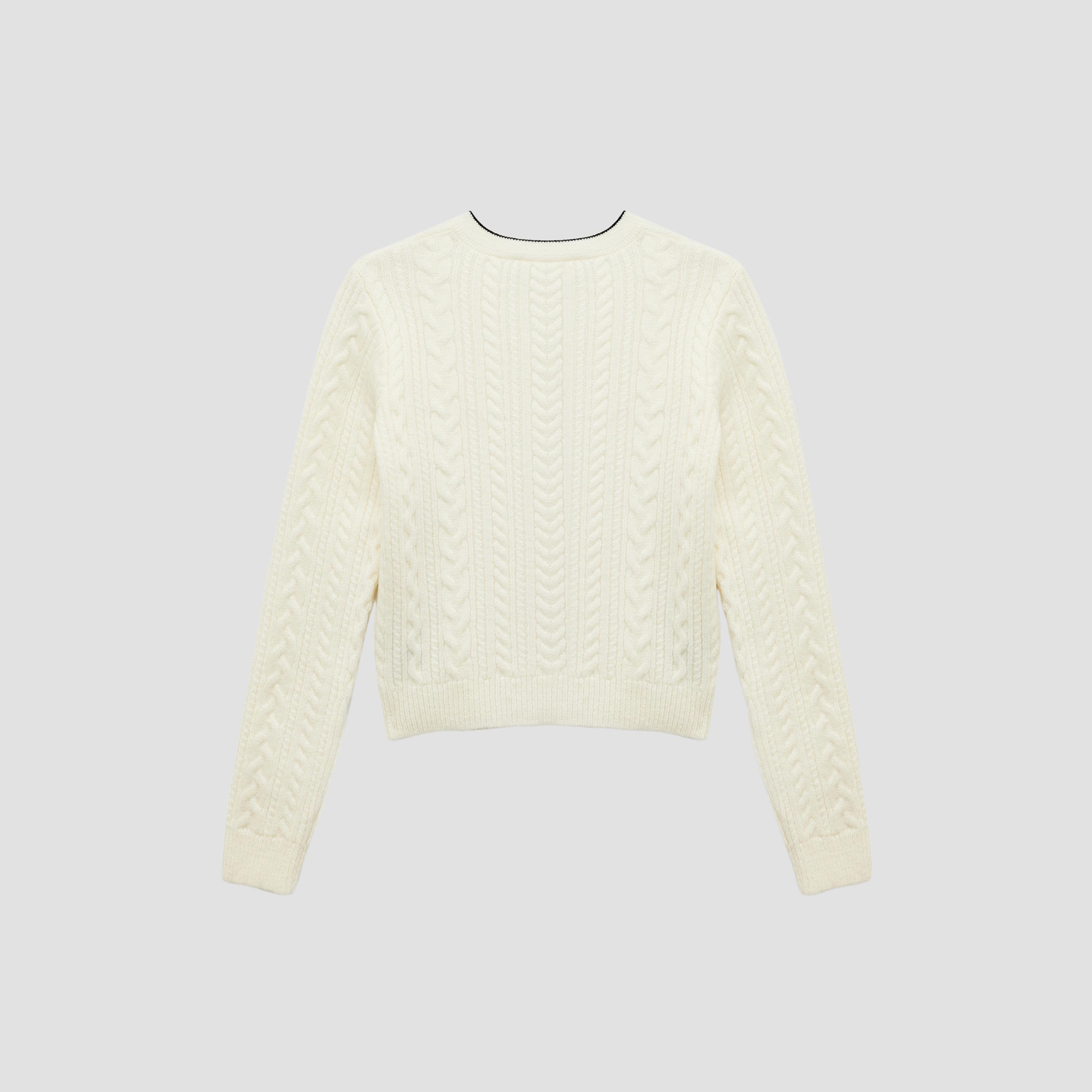KOTON White Cable Knitted Women's Cardigan-women-winterwear-cardigansandjumpers-cardigans-image-4