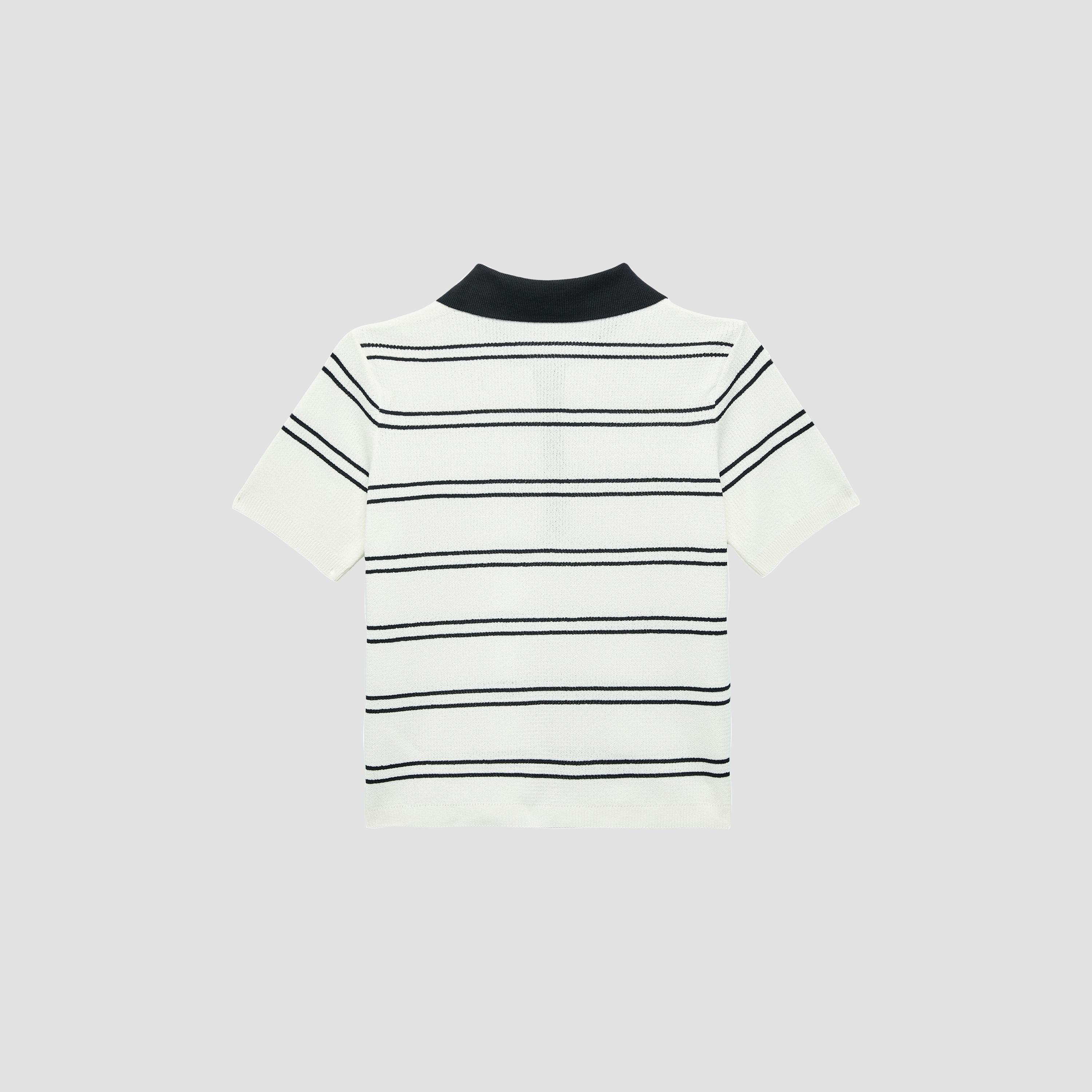 KOTON White Striped Collared Women's Sweater-women-winterwear-cardigansandjumpers-jumpers-image-4