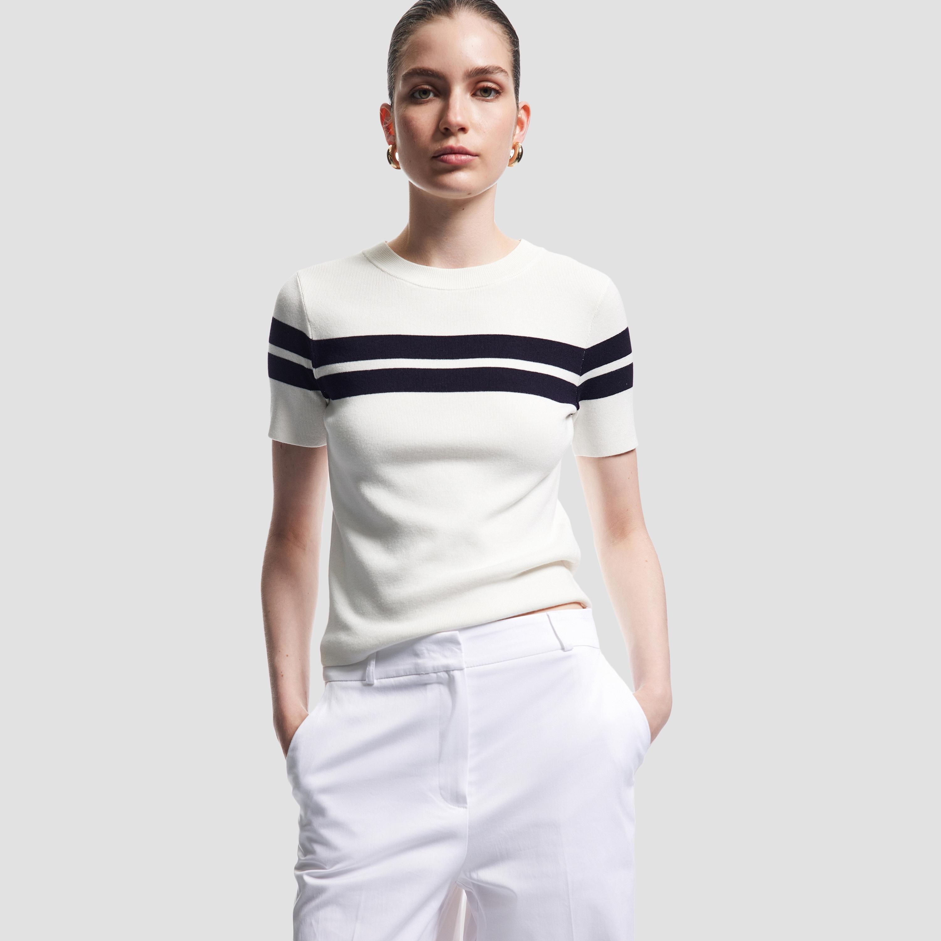 KOTON White Striped Women's Sweater-women-winterwear-cardigansandjumpers-jumpers-image-1