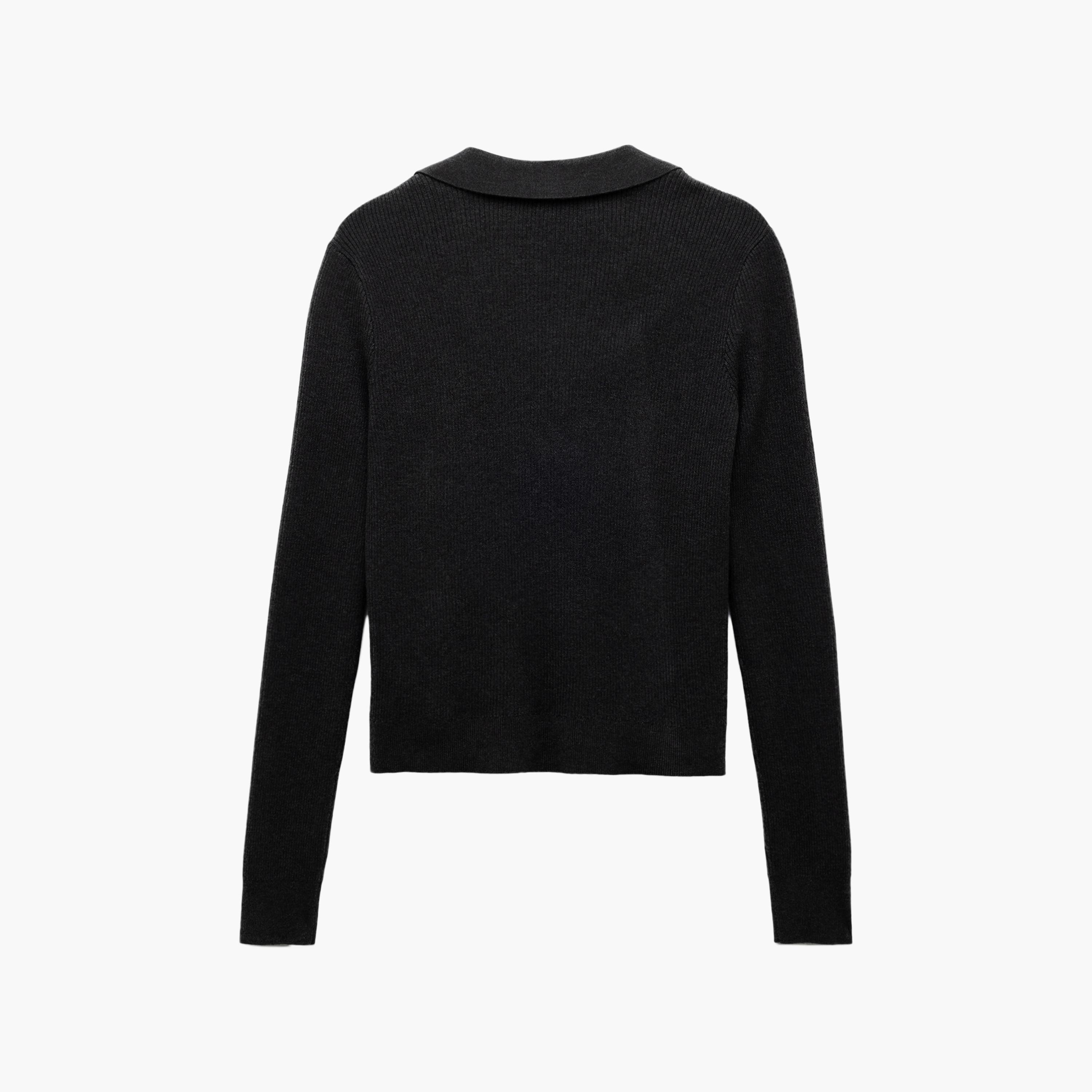 KOTON Charcoal Johnny Collar Women's Sweater-women-winterwear-cardigansandjumpers-jumpers-image-3