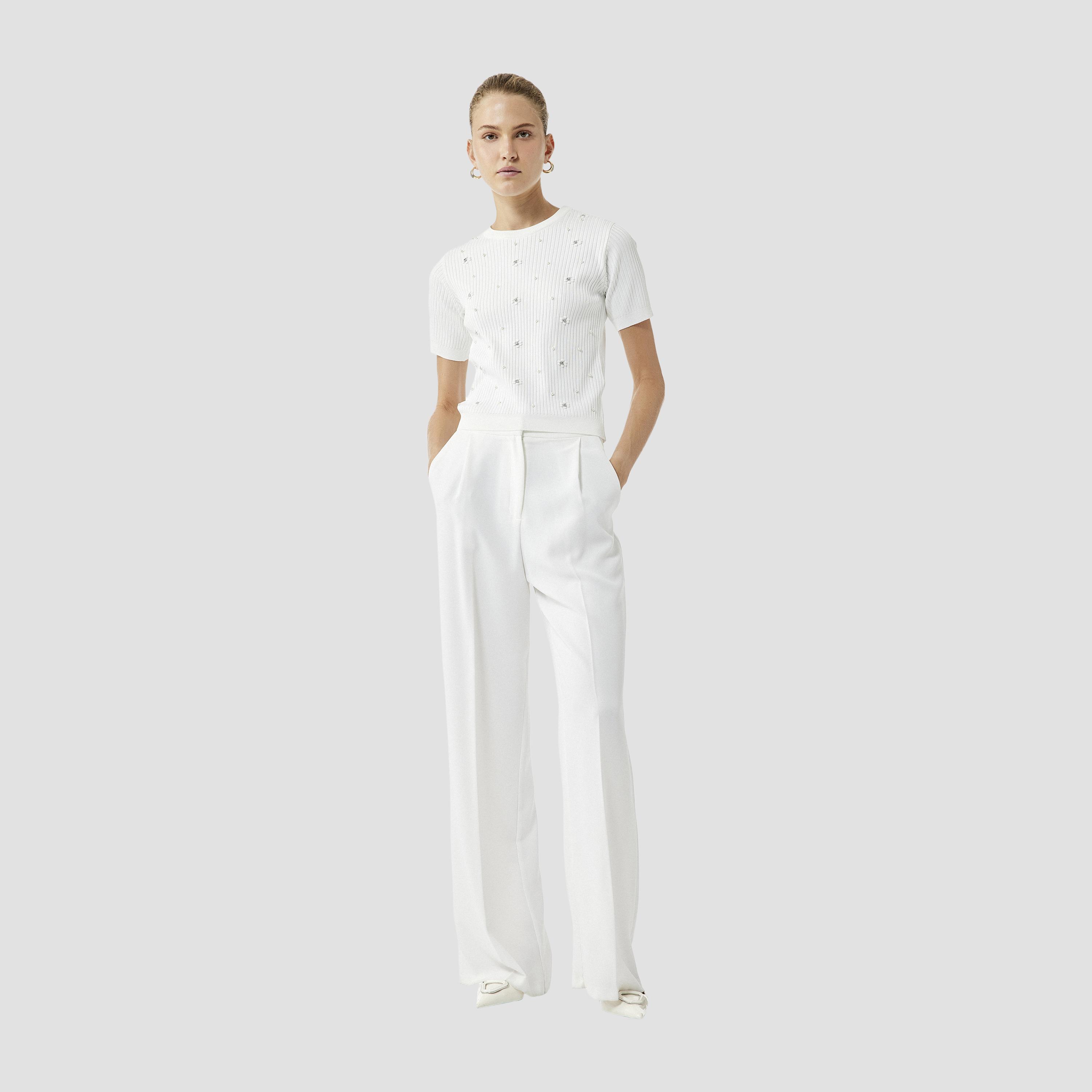 KOTON White Rhinestone & Pearl Women's Sweater-women-clothing-cardigansandjumpers-jumpers-image-2