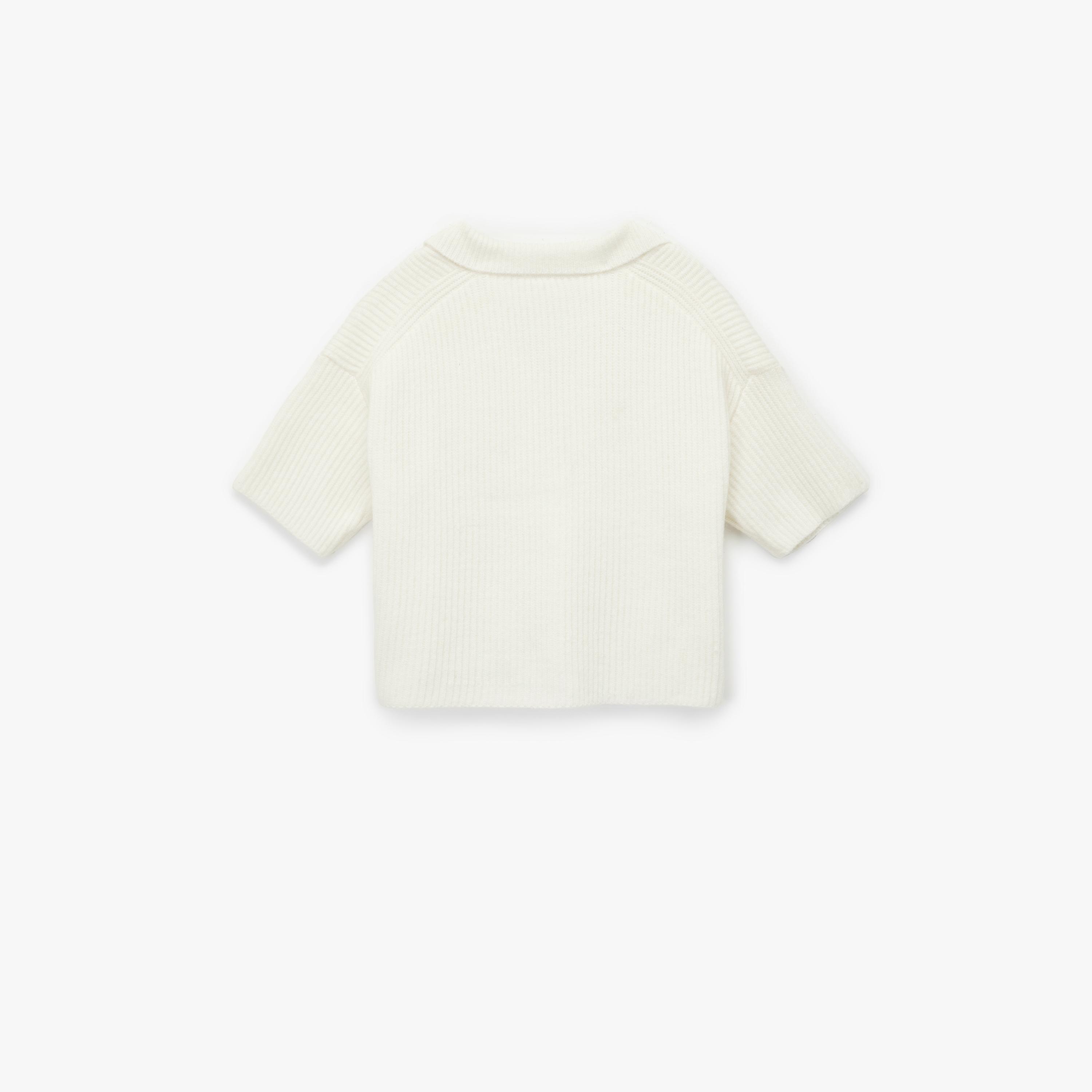 KOTON Off-White Ribbed Jonny Collar Dropped Sleeves Women's Sweater-women-winterwear-cardigansandjumpers-jumpers-image-5