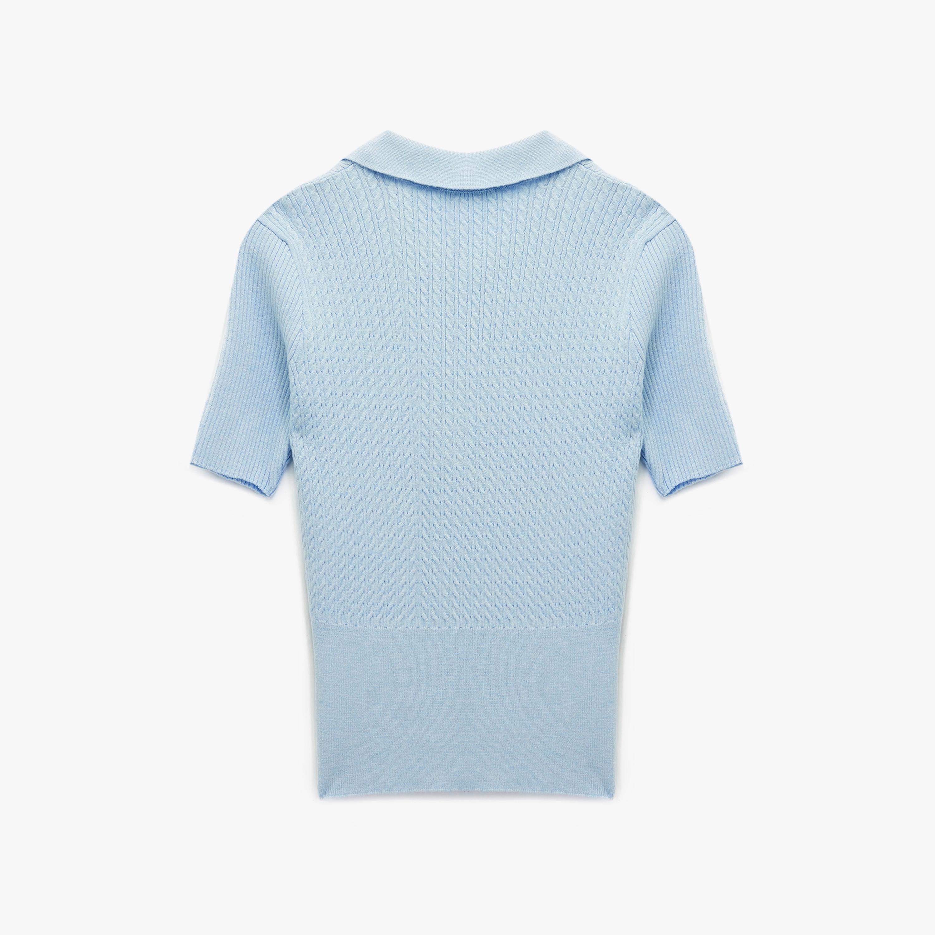KOTON Cable Knitted Collared Women's Sweater-women-clothing-cardigansandjumpers-jumpers-image-5