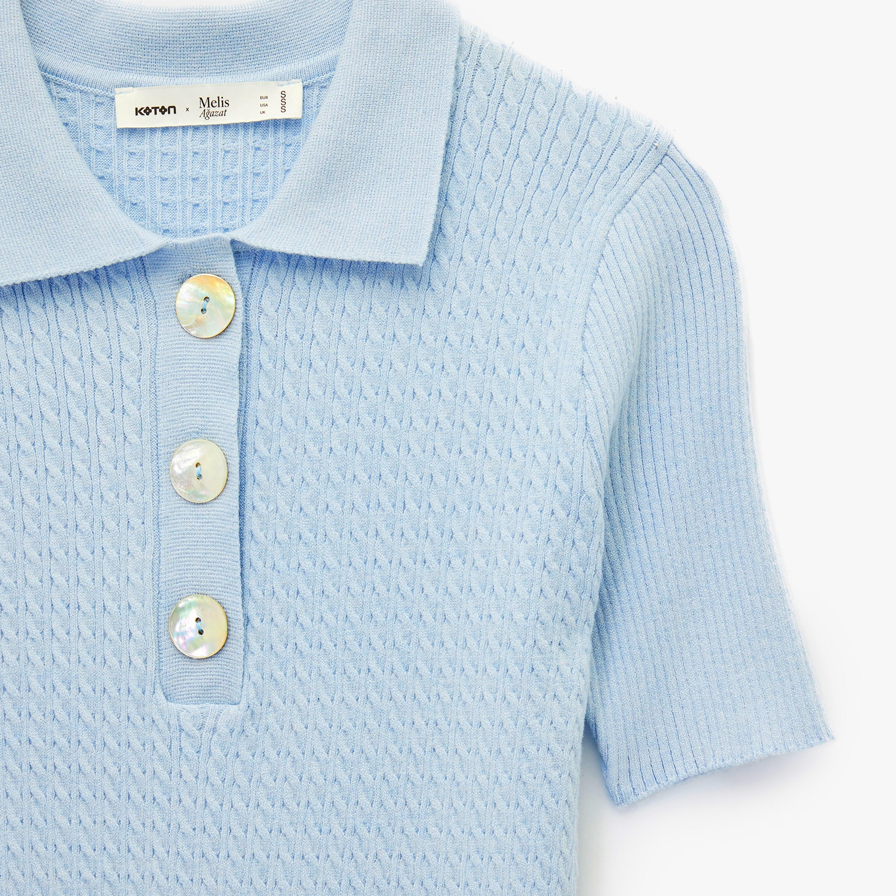 KOTON Cable Knitted Collared Women's Sweater-women-clothing-cardigansandjumpers-jumpers-image-6