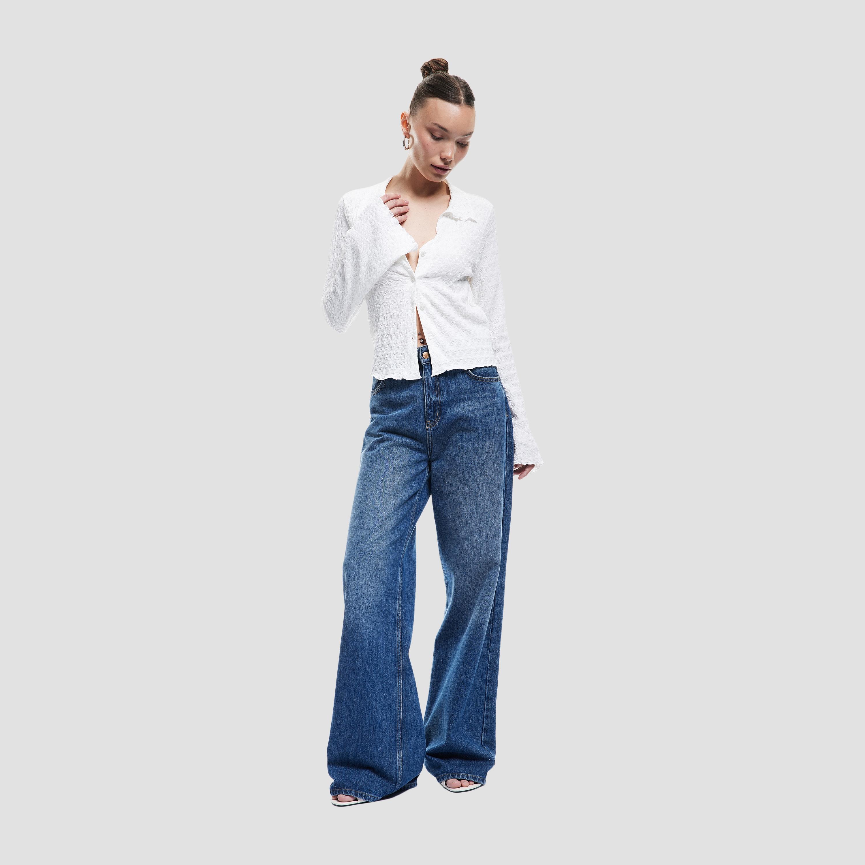 KOTON Crinkled Collared Women's Shirt-women-clothing-shirtsandblouses-shirts-image-2