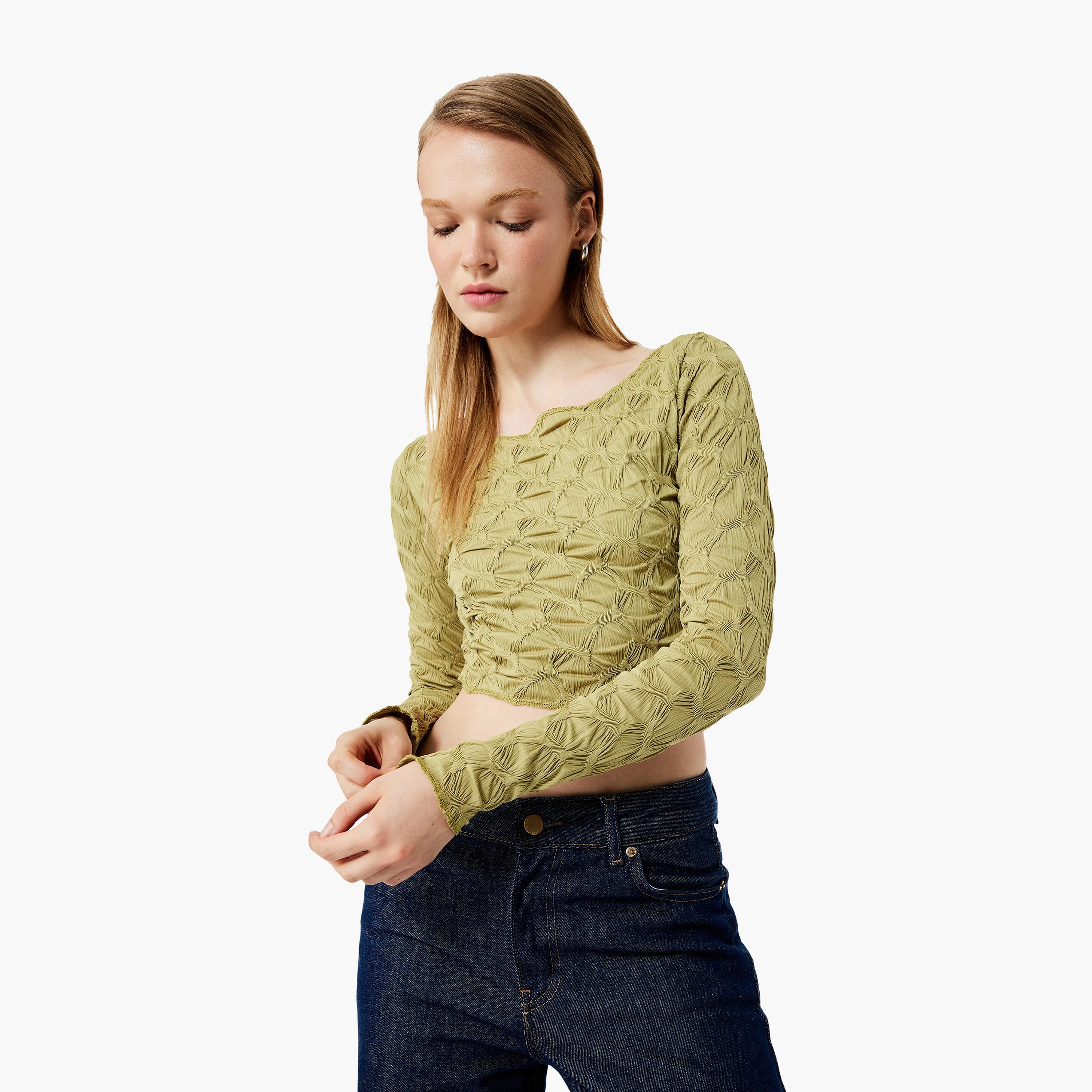 KOTON Textured Women's Top-women-clothing-shirtsandblouses-blouses-image-1