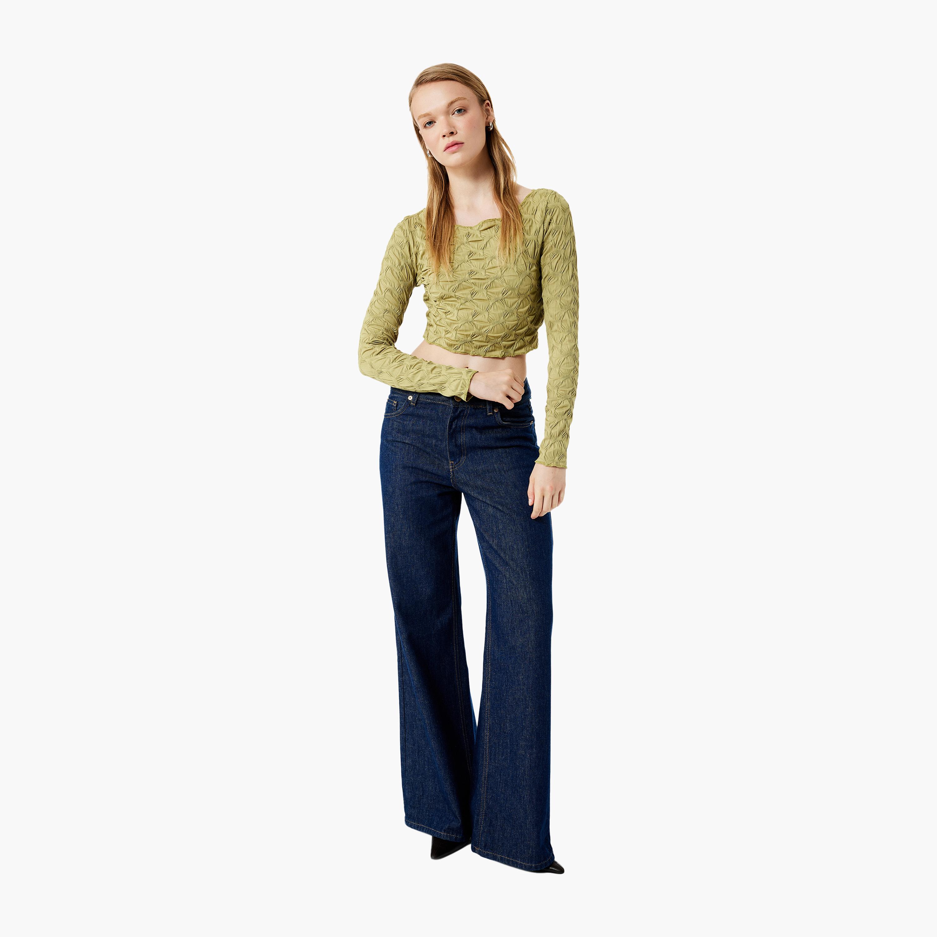 KOTON Textured Women's Top-women-clothing-shirtsandblouses-blouses-image-2