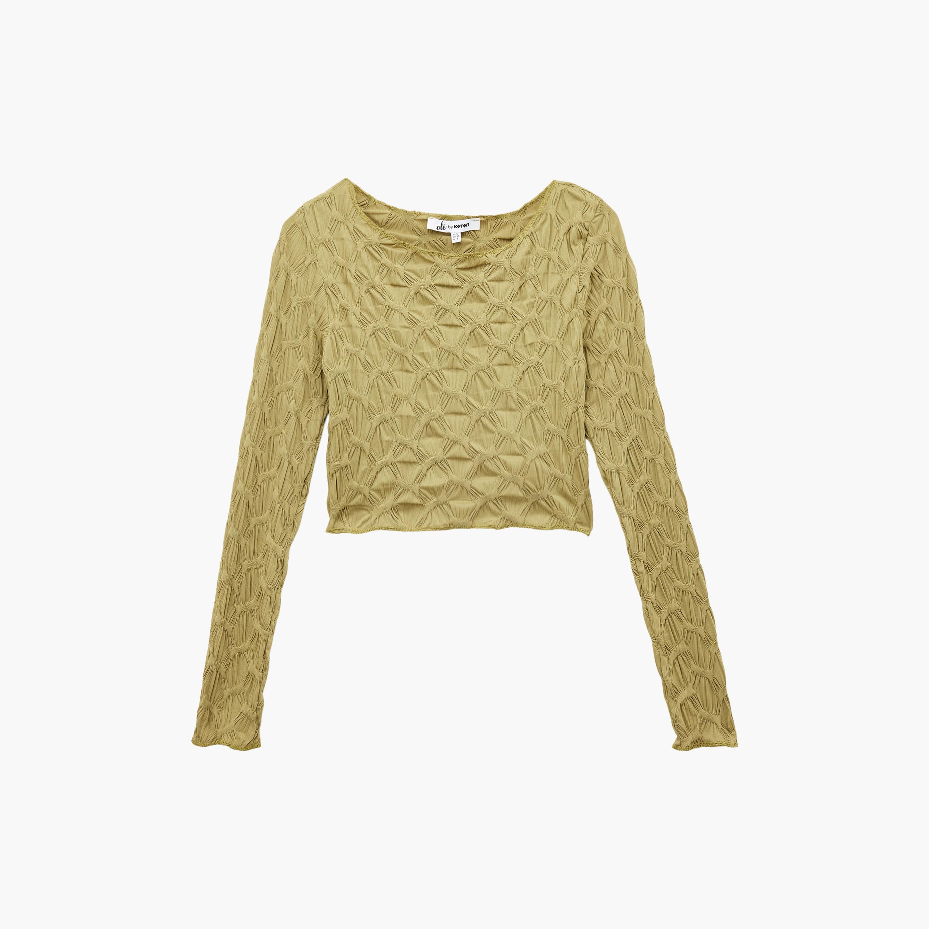 KOTON Textured Women's Top-women-clothing-shirtsandblouses-blouses-image-3