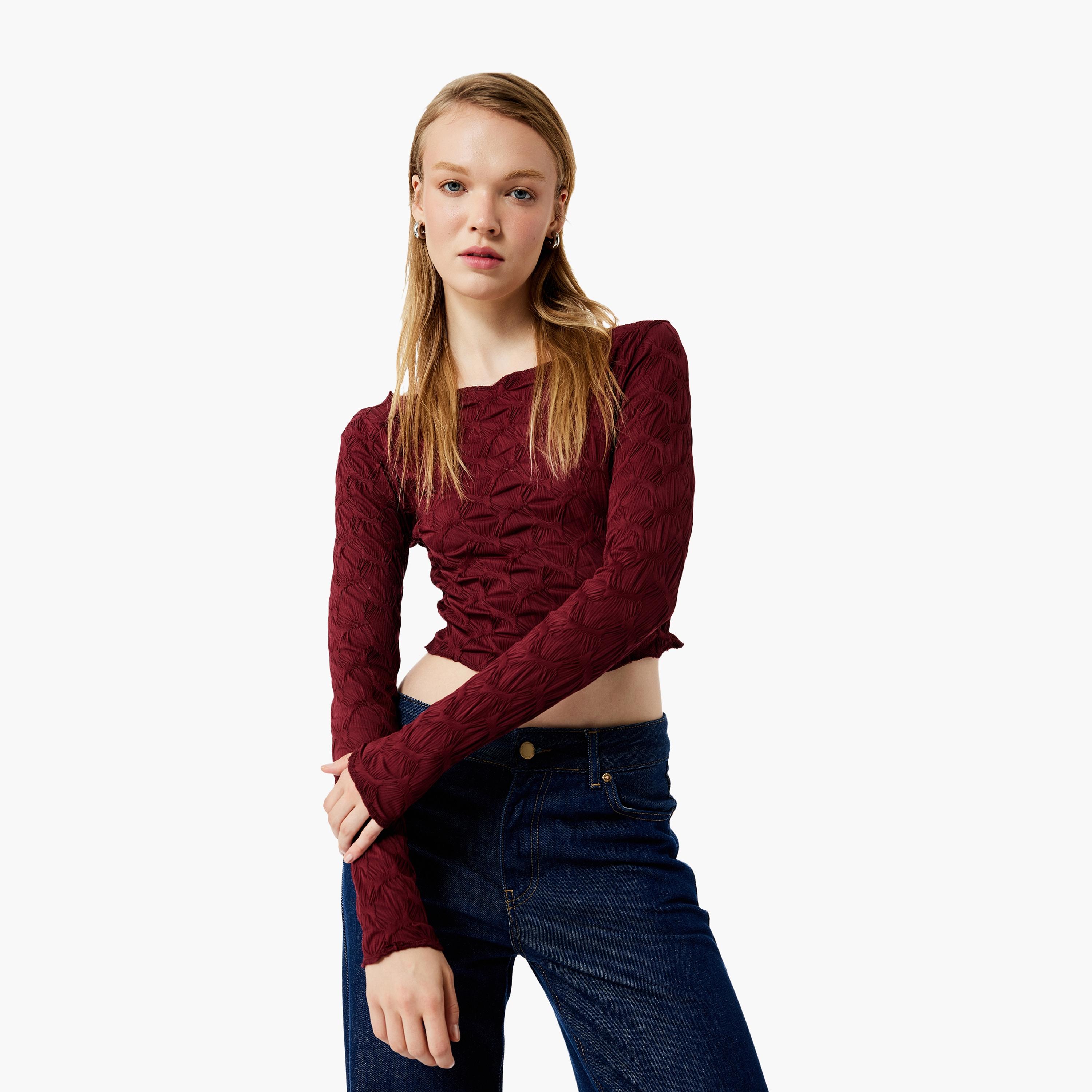 KOTON Textured Women's Top-women-clothing-shirtsandblouses-blouses-image-1
