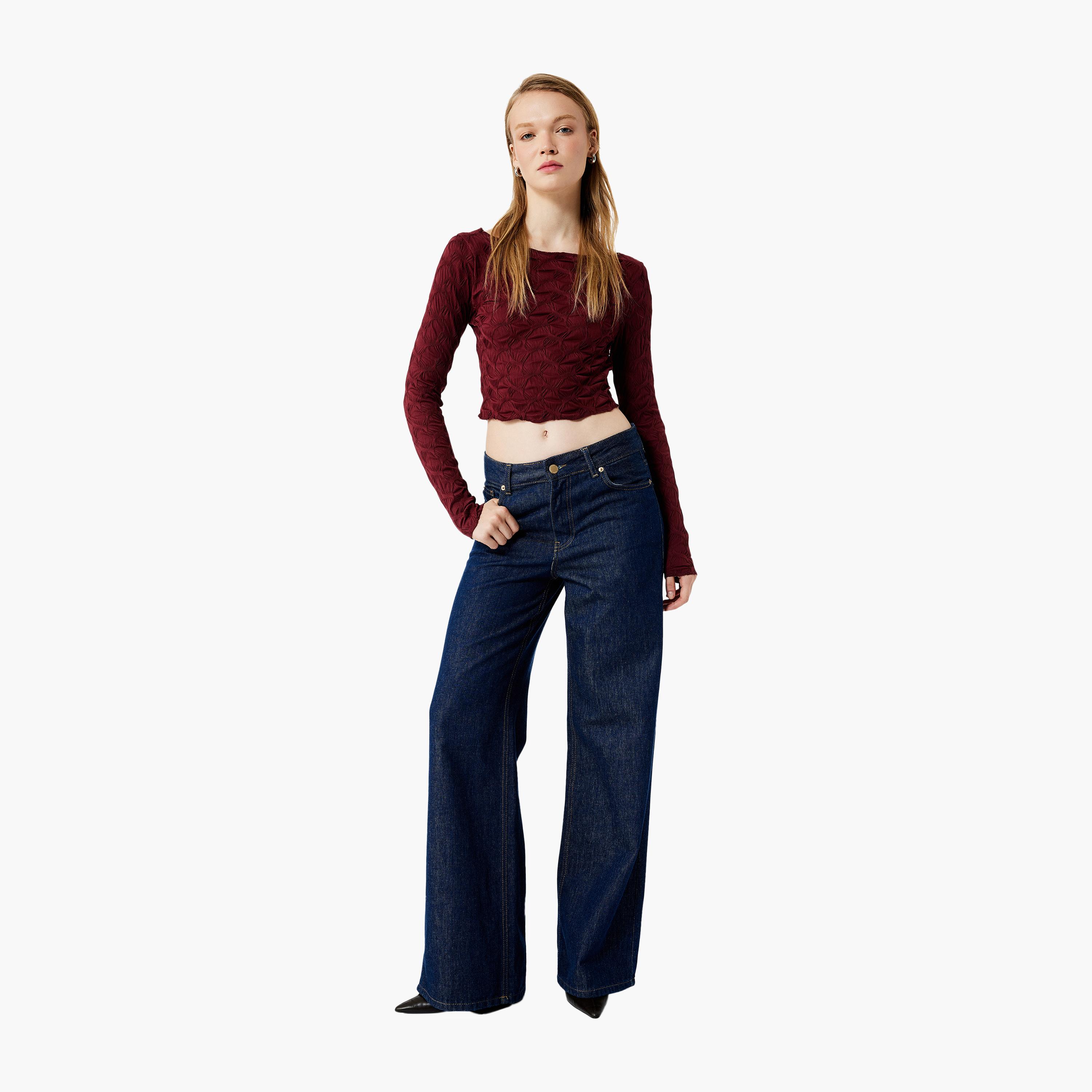 KOTON Textured Women's Top-women-clothing-shirtsandblouses-blouses-image-2