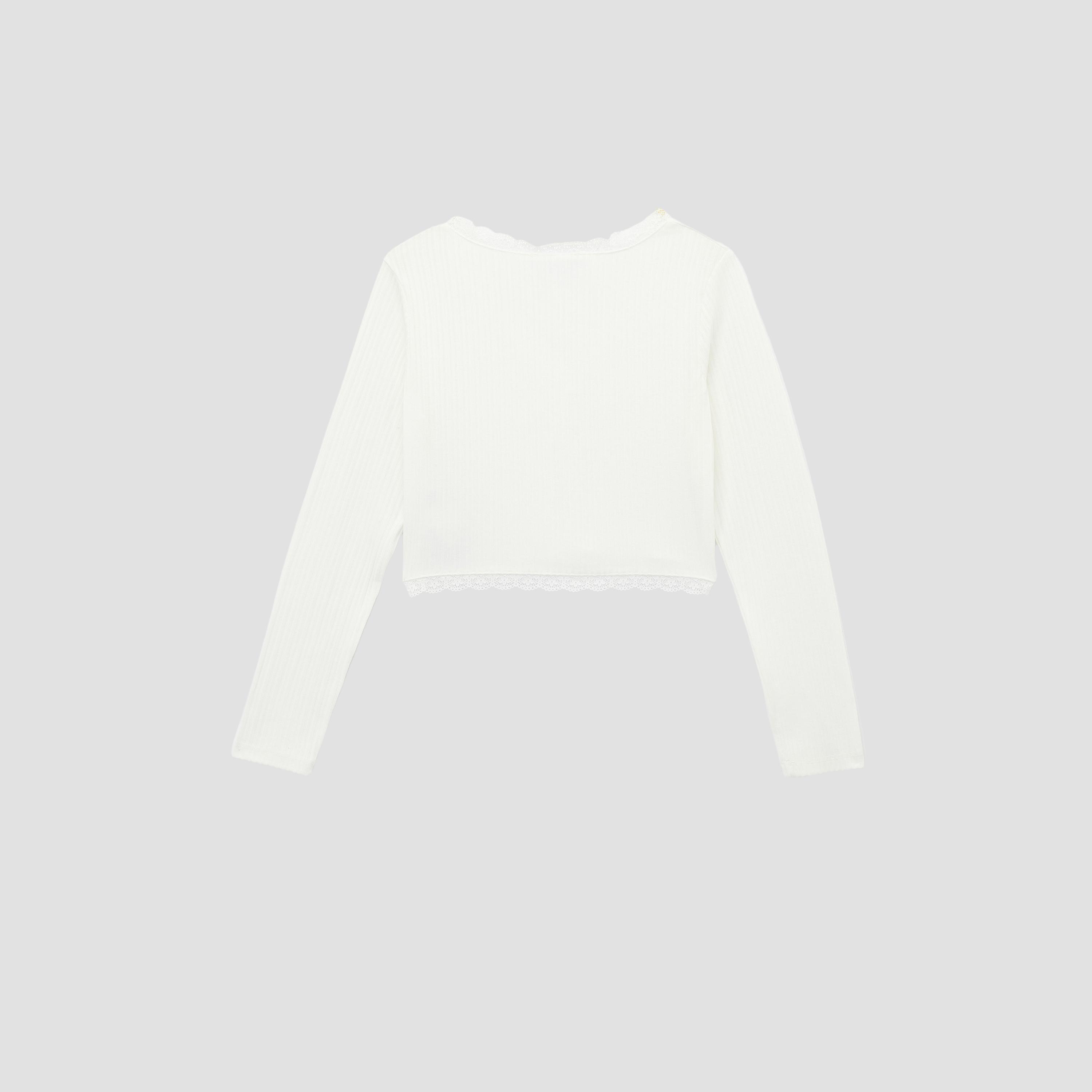 KOTON White Lace Detailed Women's Top-women-clothing-shirtsandblouses-blouses-image-4