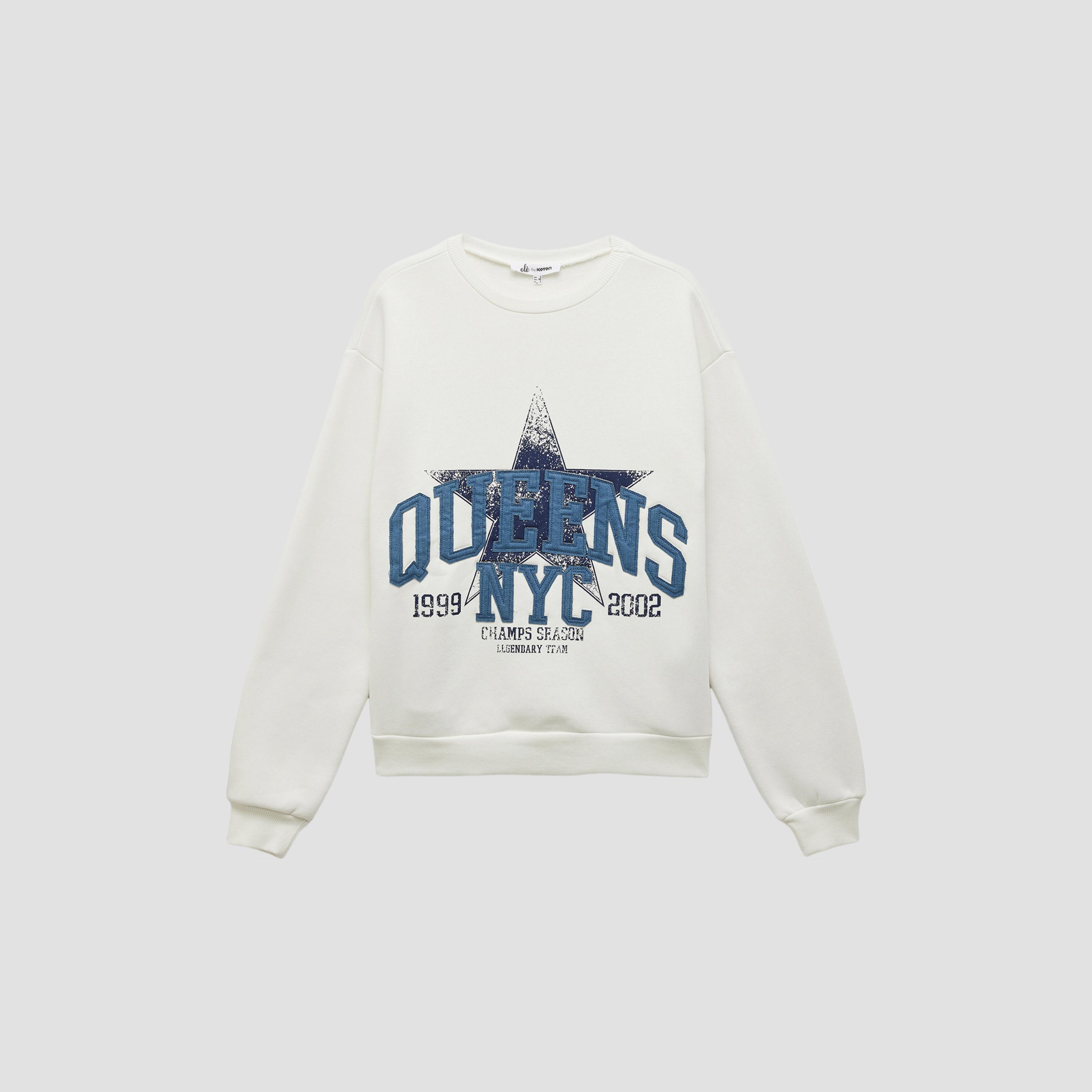 سويت شيرت نسائي بأكمام منسدلة وطبعة نجمة باللون الأبيض من كوتون-women-clothing-hoodiesandsweatshirts-sweatshirts-image-4