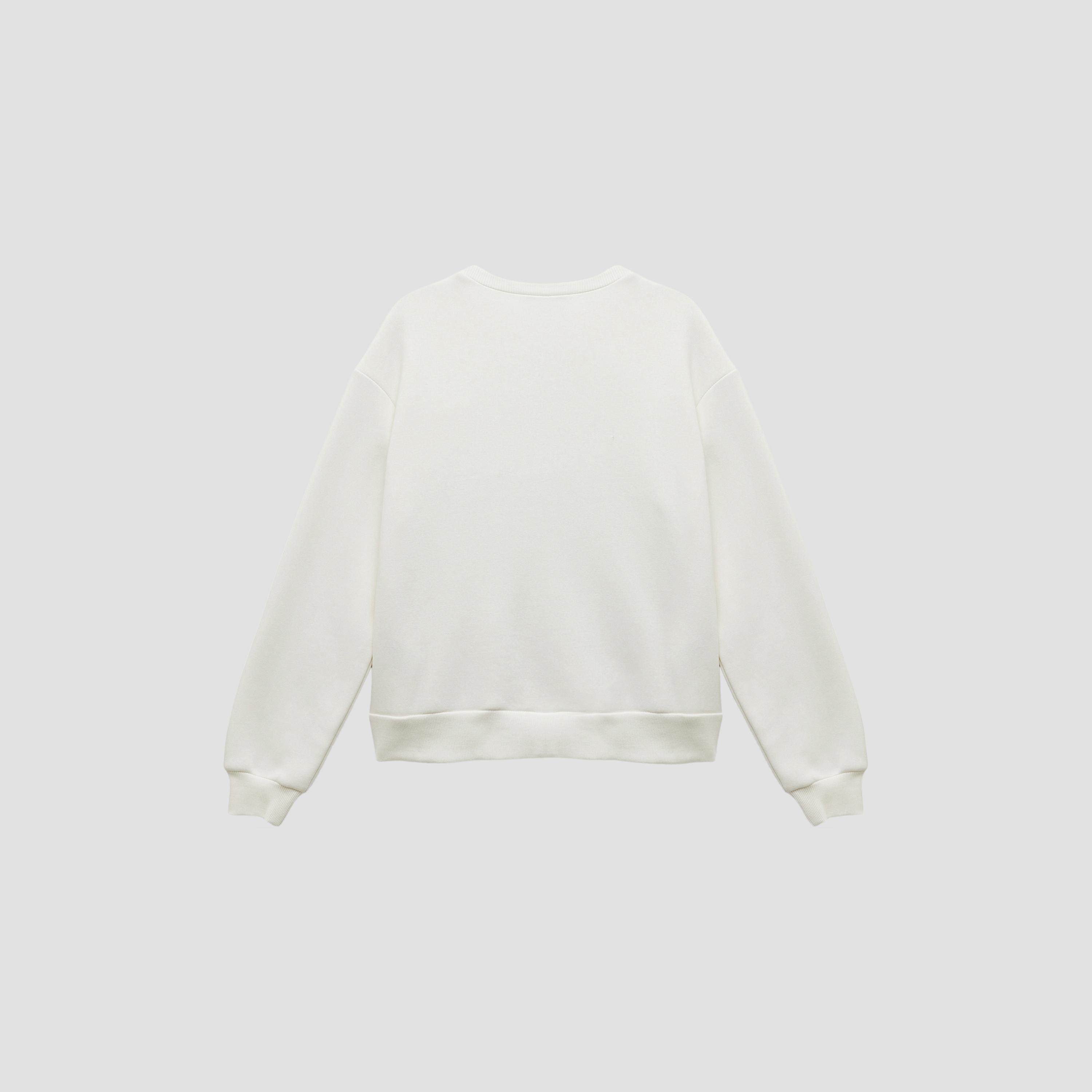 سويت شيرت نسائي بأكمام منسدلة وطبعة نجمة باللون الأبيض من كوتون-women-clothing-hoodiesandsweatshirts-sweatshirts-image-5