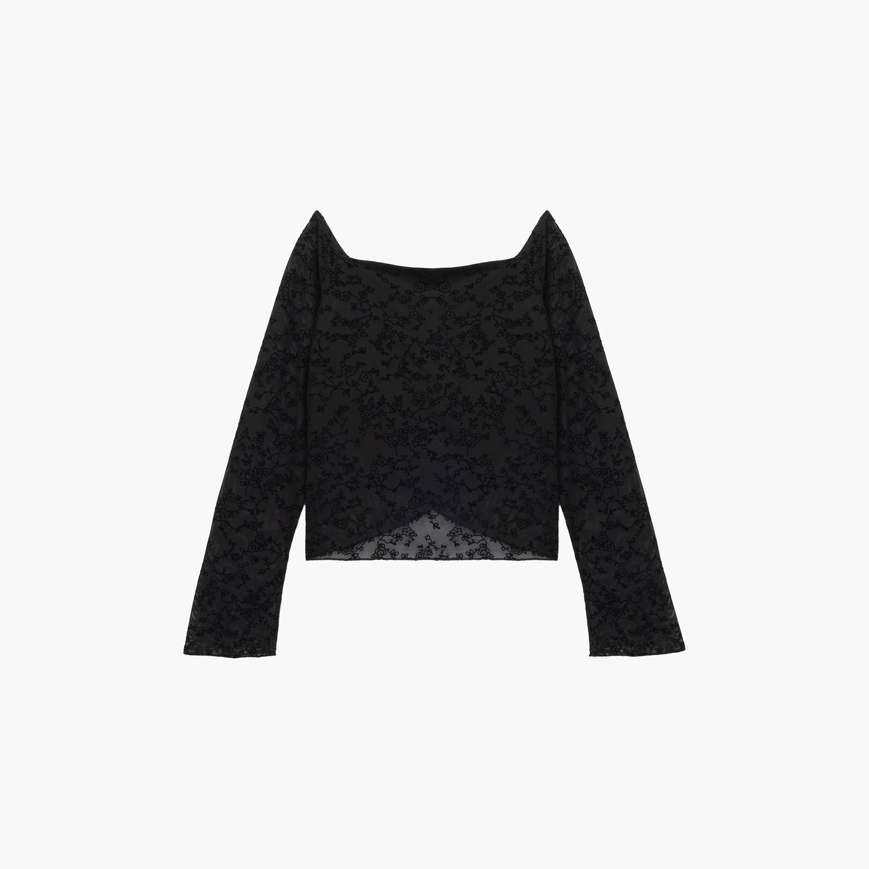 KOTON Black Lace Off Shoulder Women's Top-women-clothing-shirtsandblouses-blouses-image-5