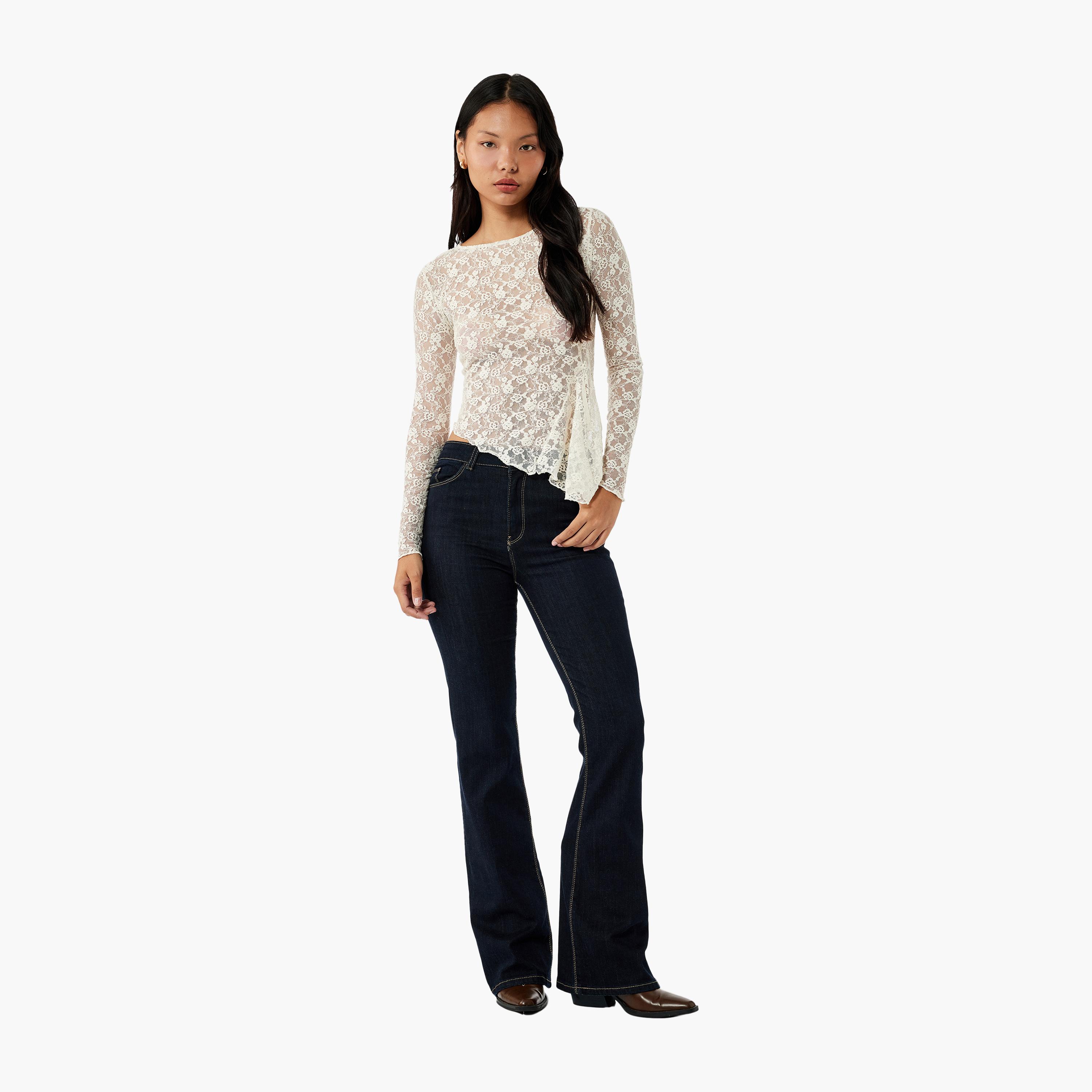 KOTON White Lace Women's Top-women-clothing-shirtsandblouses-blouses-image-2