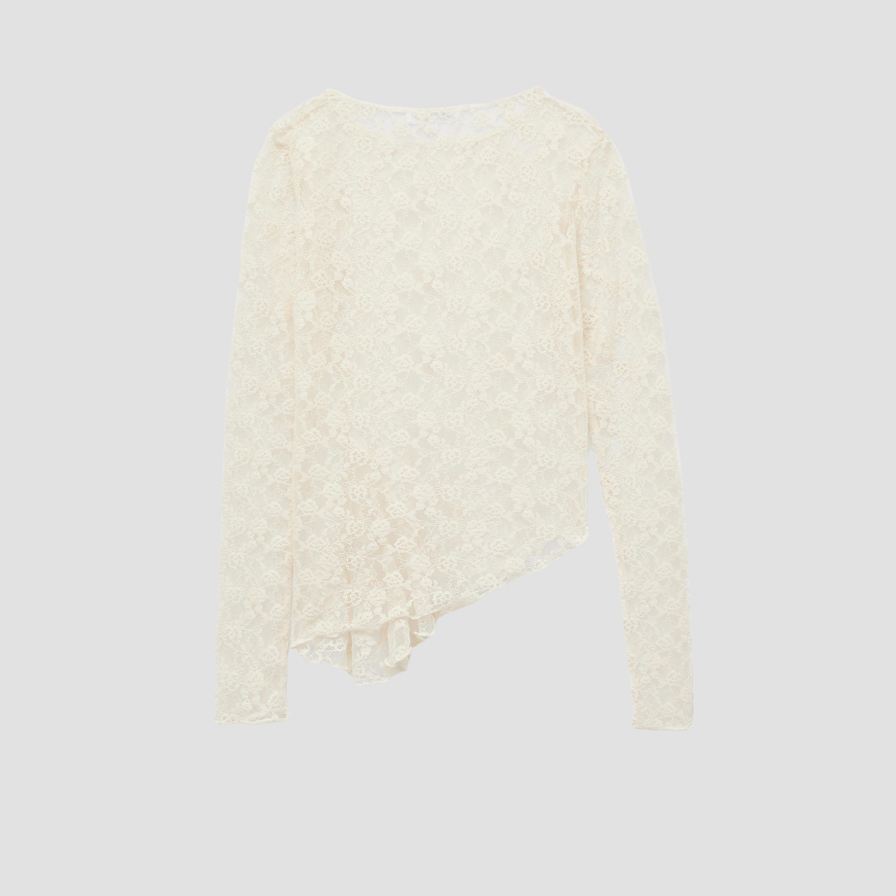 KOTON White Lace Women's Top-women-clothing-shirtsandblouses-blouses-image-5