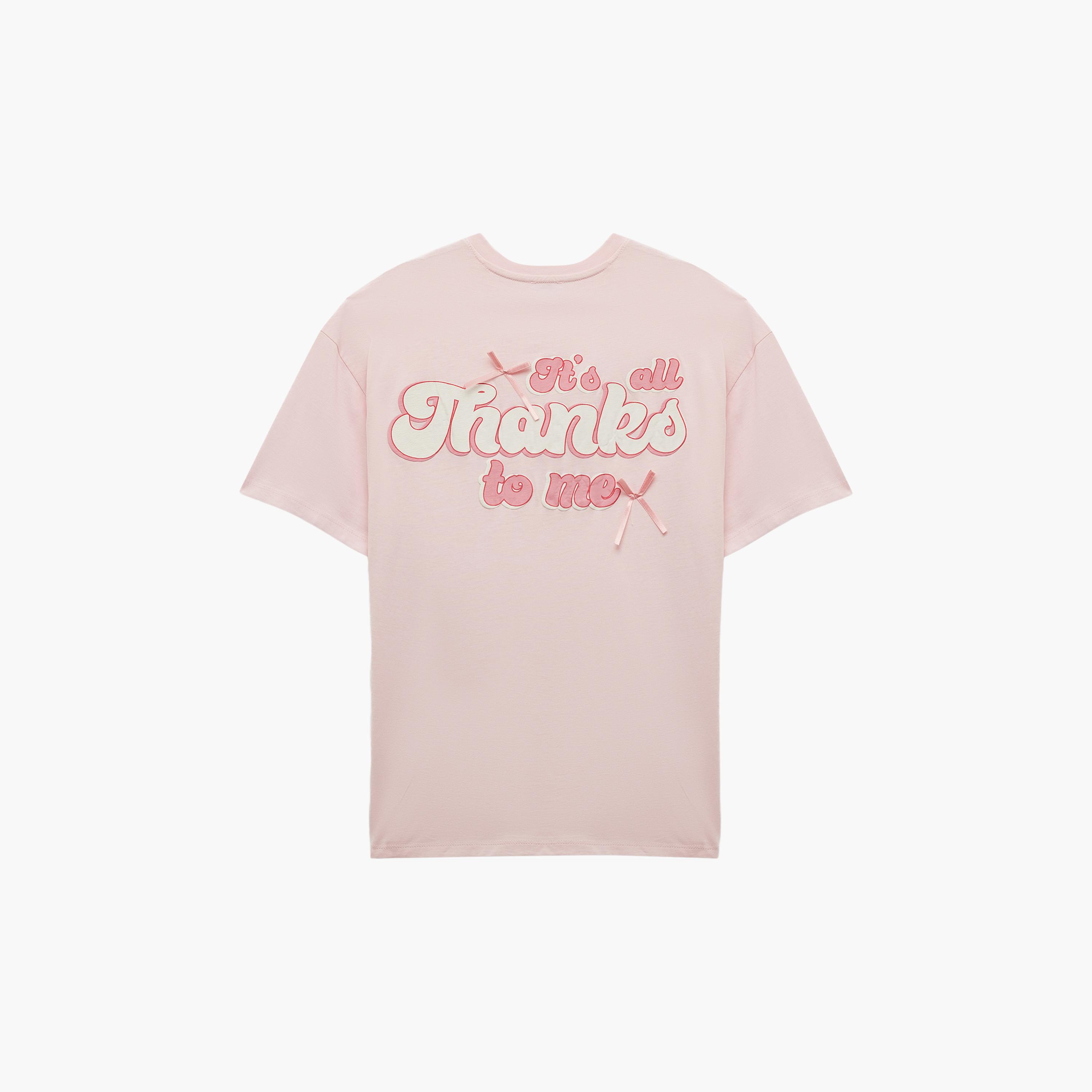 تي شيرت نسائي قطني بطبعة جرافيكية باللون الوردي من كوتون-women-clothing-tshirts-image-4