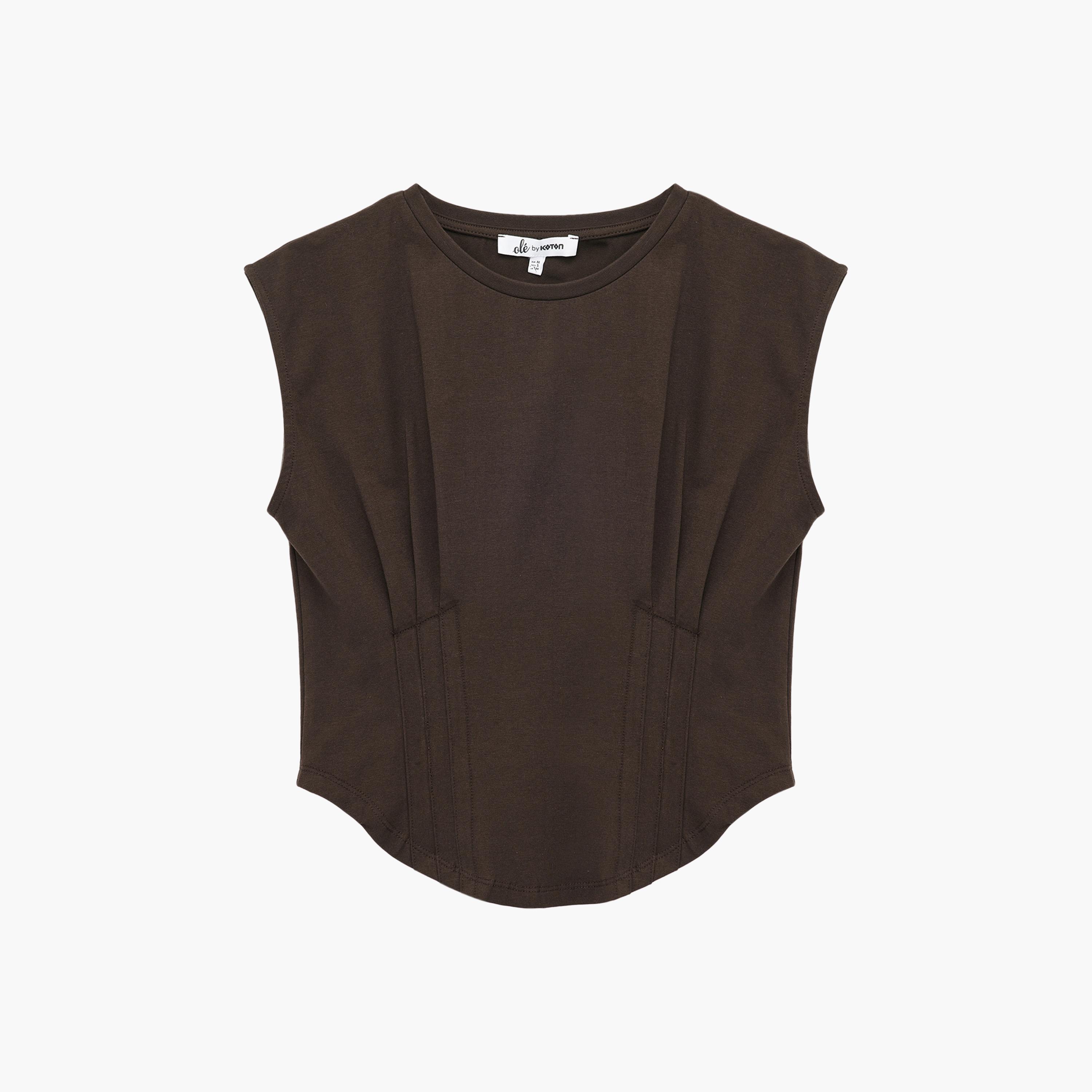 KOTON Brown Women's Top-women-clothing-shirtsandblouses-blouses-image-2