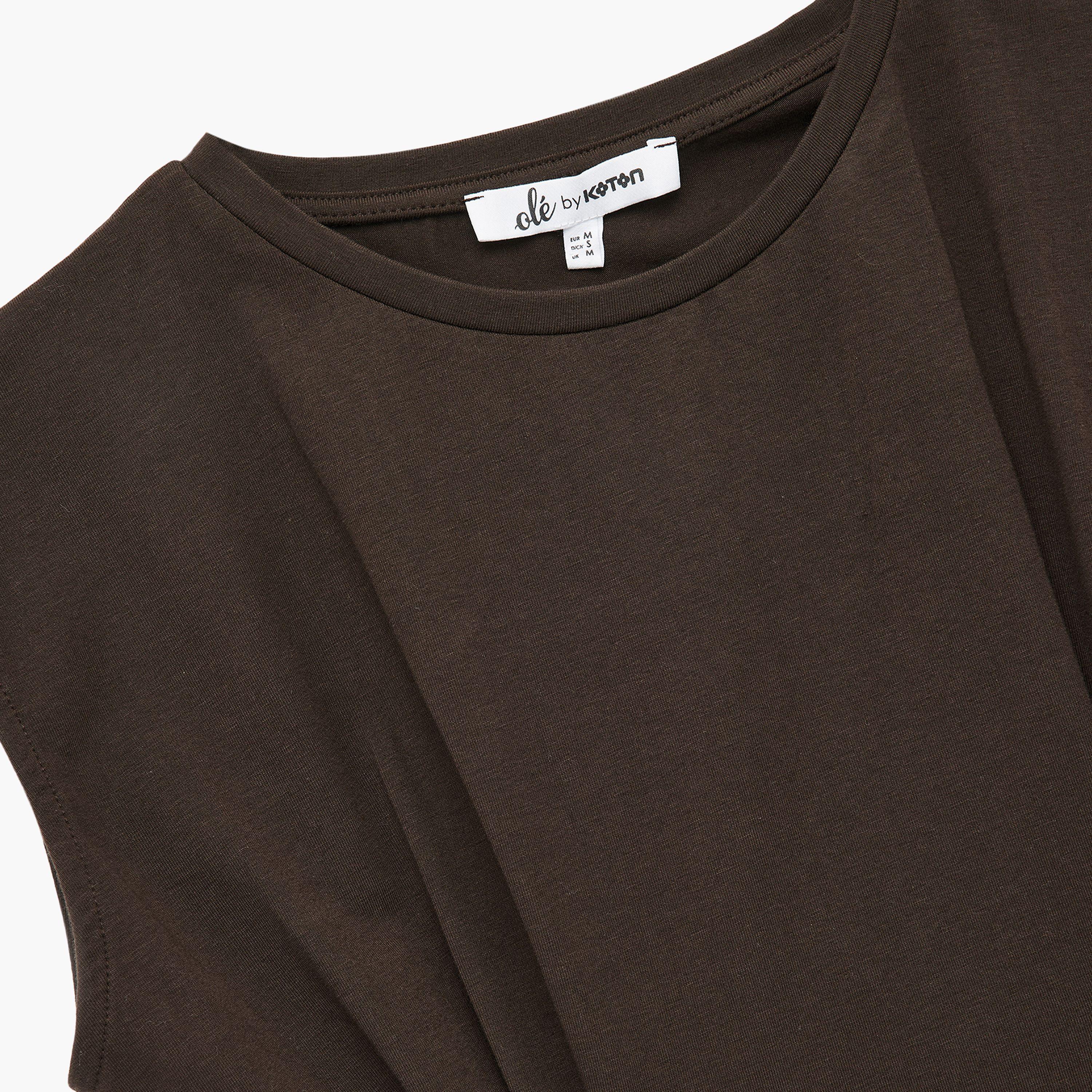 KOTON Brown Women's Top-women-clothing-shirtsandblouses-blouses-image-4