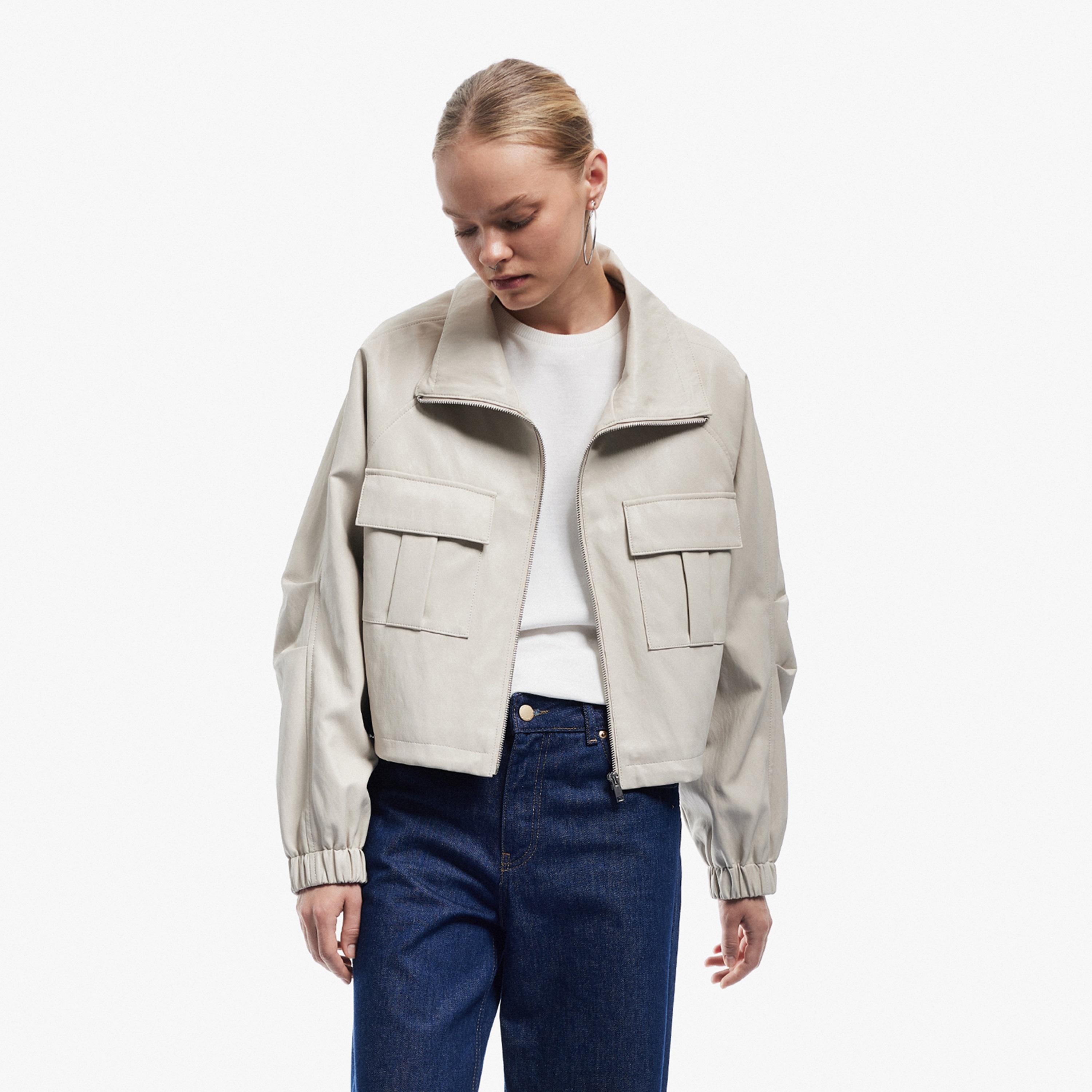 KOTON Beige Collared Women's Coat-women-clothing-coatsandjackets-coats-image-1