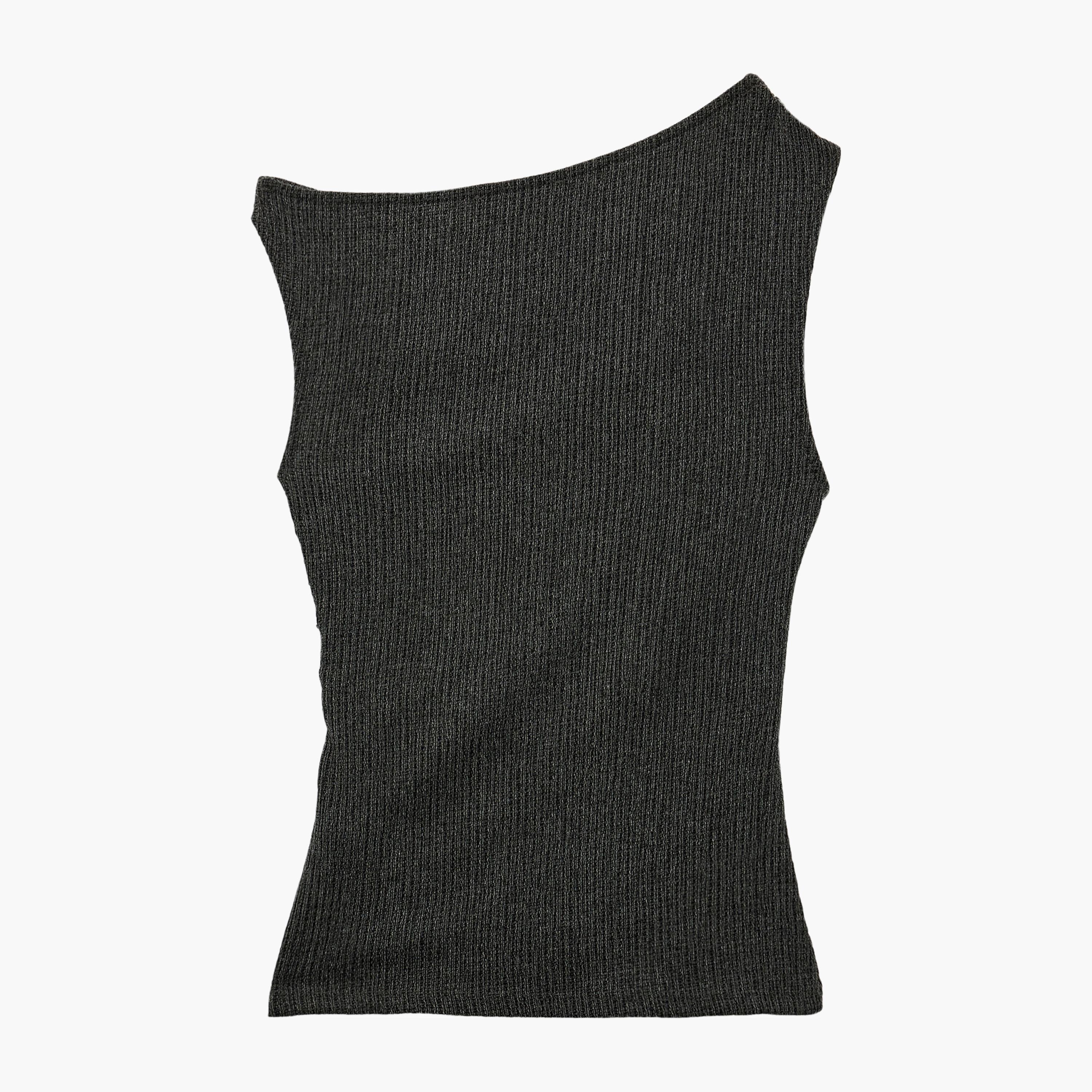 KOTON Grey Crinkled One Shoulder Women's Top-women-clothing-shirtsandblouses-blouses-image-4