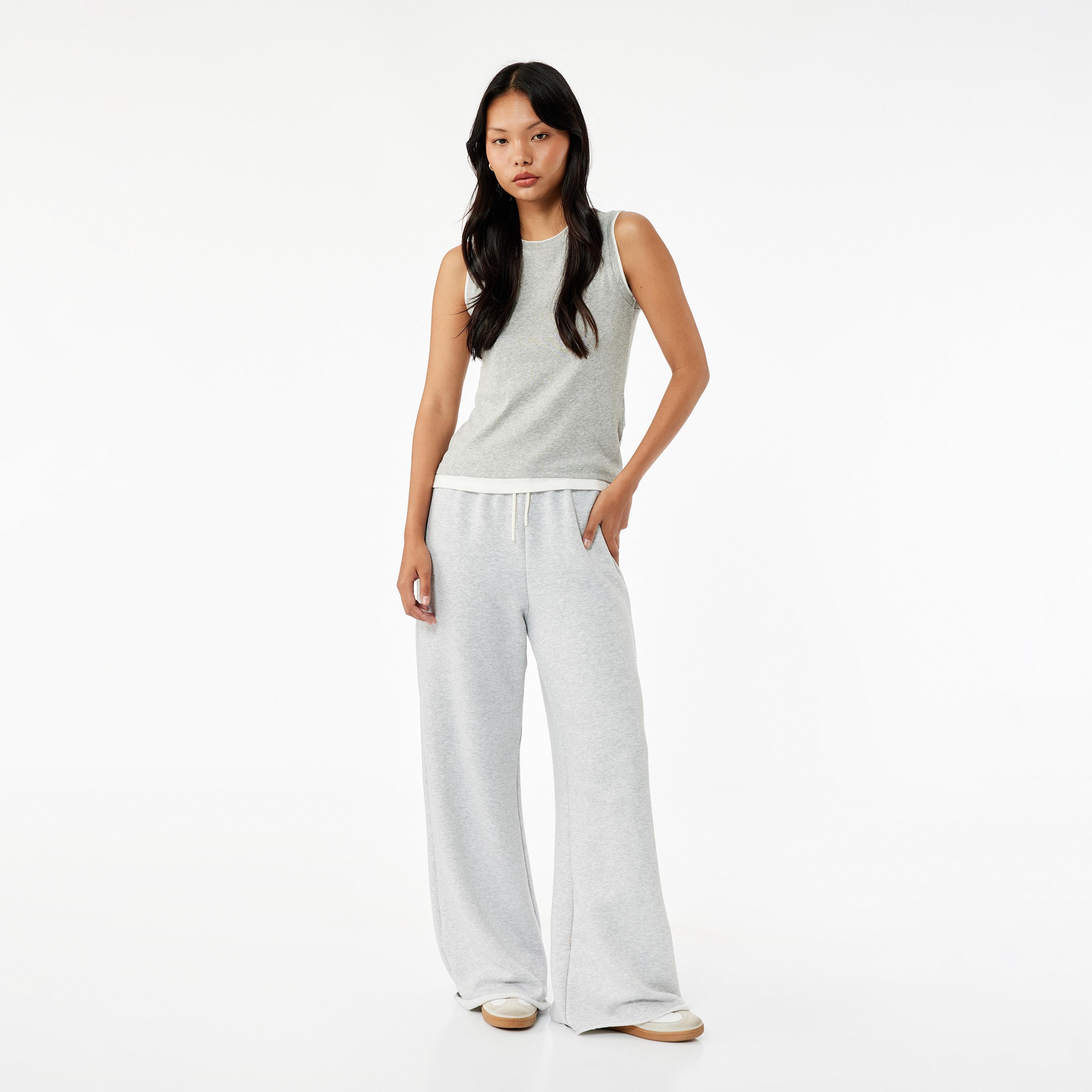 KOTON Grey Heathered Women's Top-women-clothing-shirtsandblouses-blouses-image-2