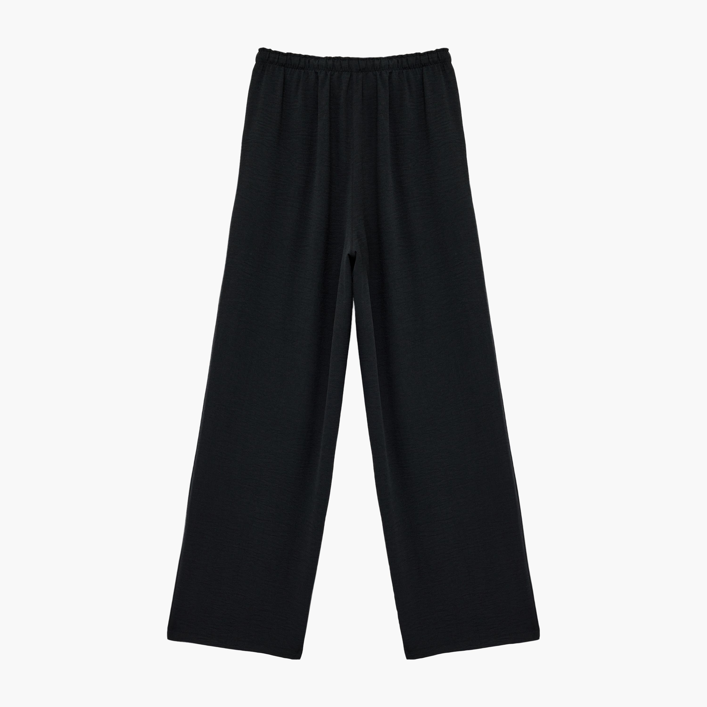 KOTON Black Drawstring Waist Women's Trousers-women-clothing-bottoms-trousers-image-4