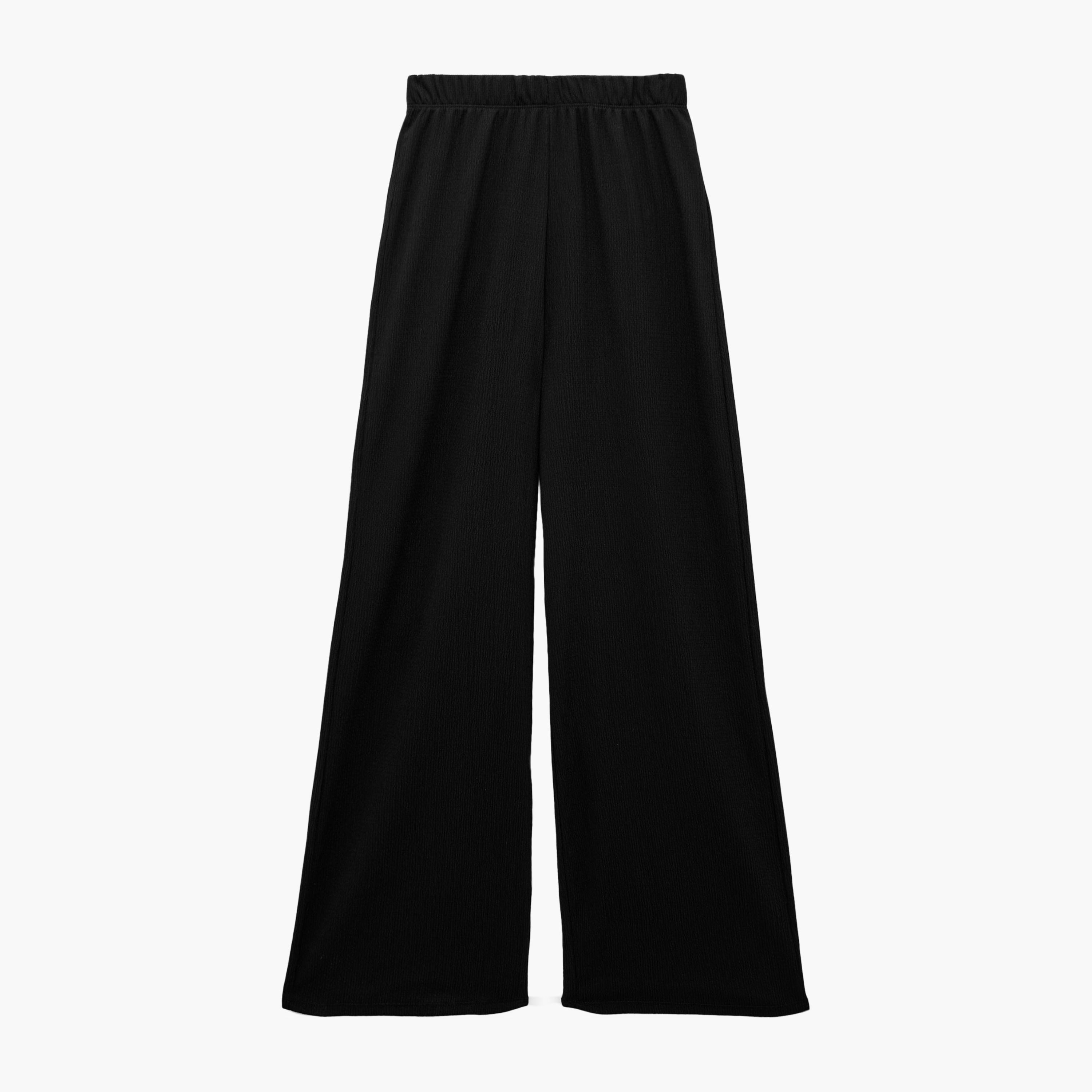 KOTON Black Elasticated Waist Women's Trousers-women-clothing-bottoms-trousers-image-3