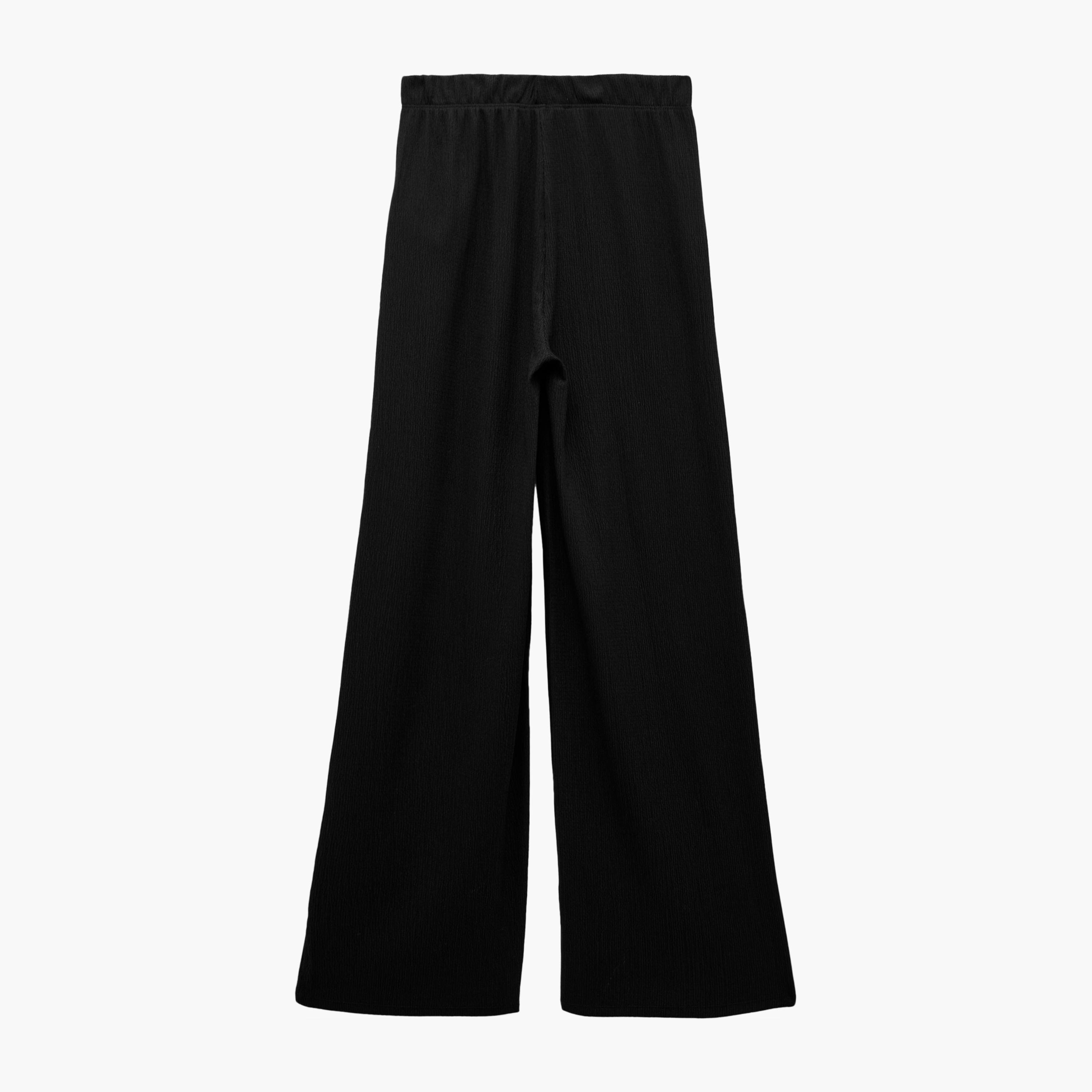 KOTON Black Elasticated Waist Women's Trousers-women-clothing-bottoms-trousers-image-4