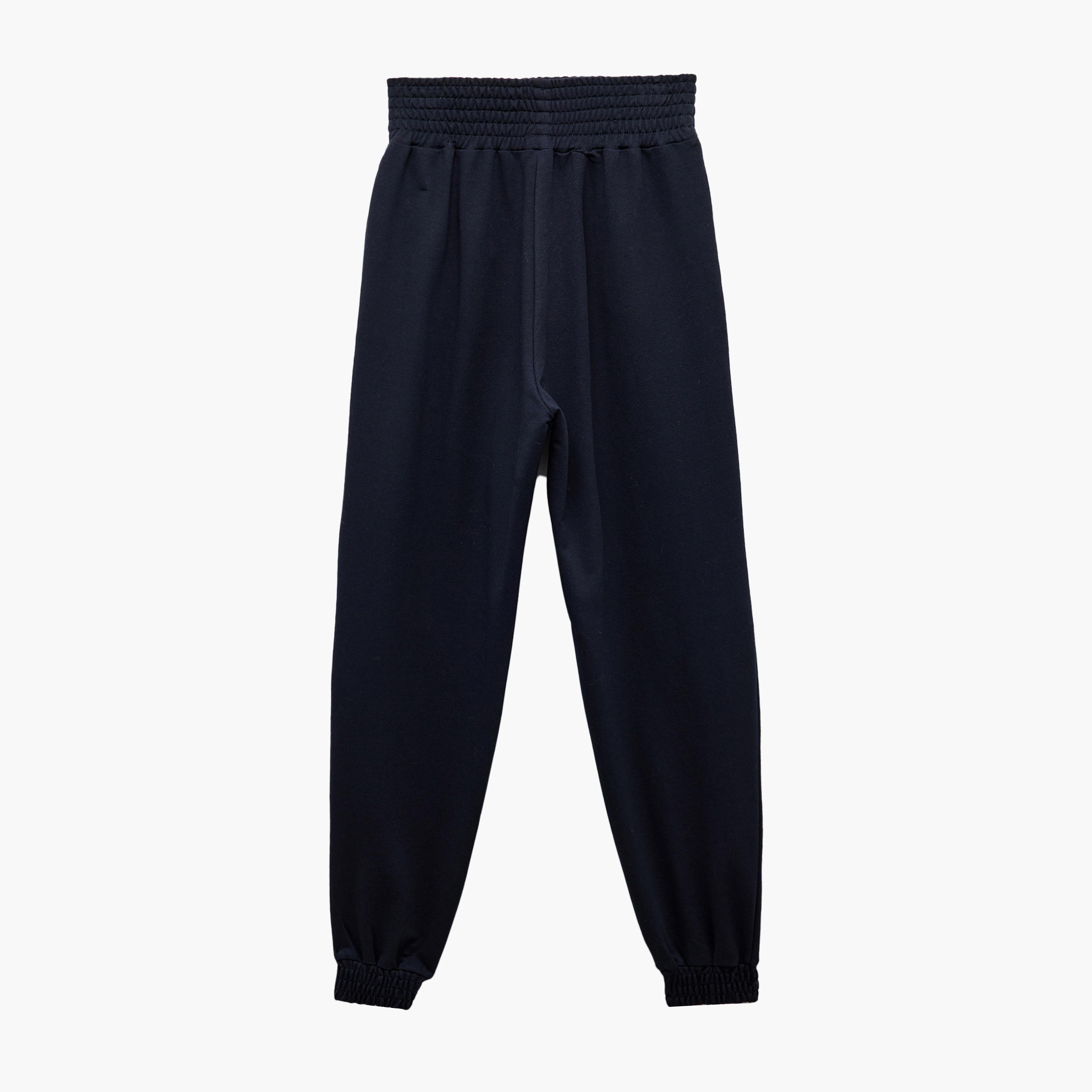 KOTON Blue Elasticated Waist Women's Sweat Pants-women-clothing-bottoms-joggers-image-4