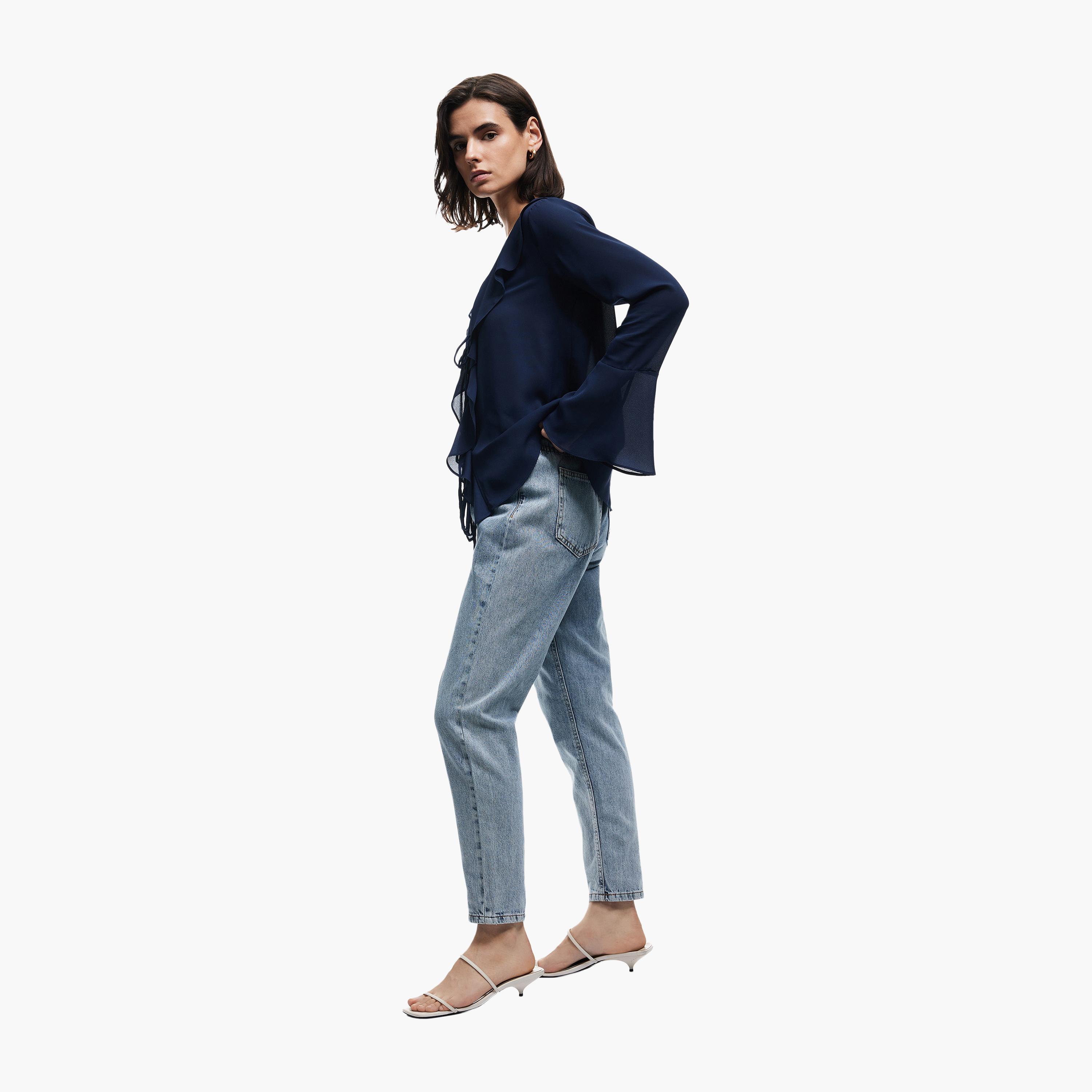 KOTON Regular Fit Plain High-Rise Women's Jeans-women-clothing-bottoms-jeans-image-2