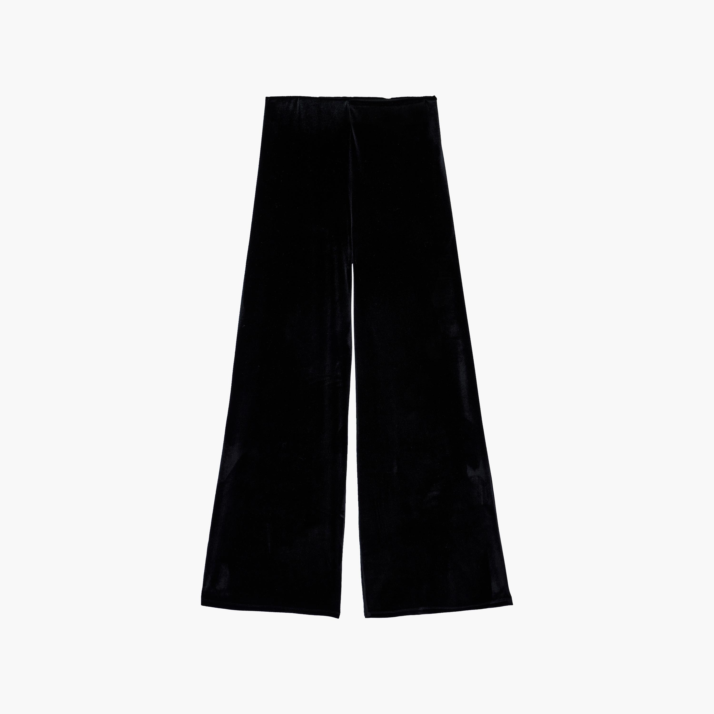 KOTON Black Wide Leg Women's Trousers-women-clothing-trousers-image-4