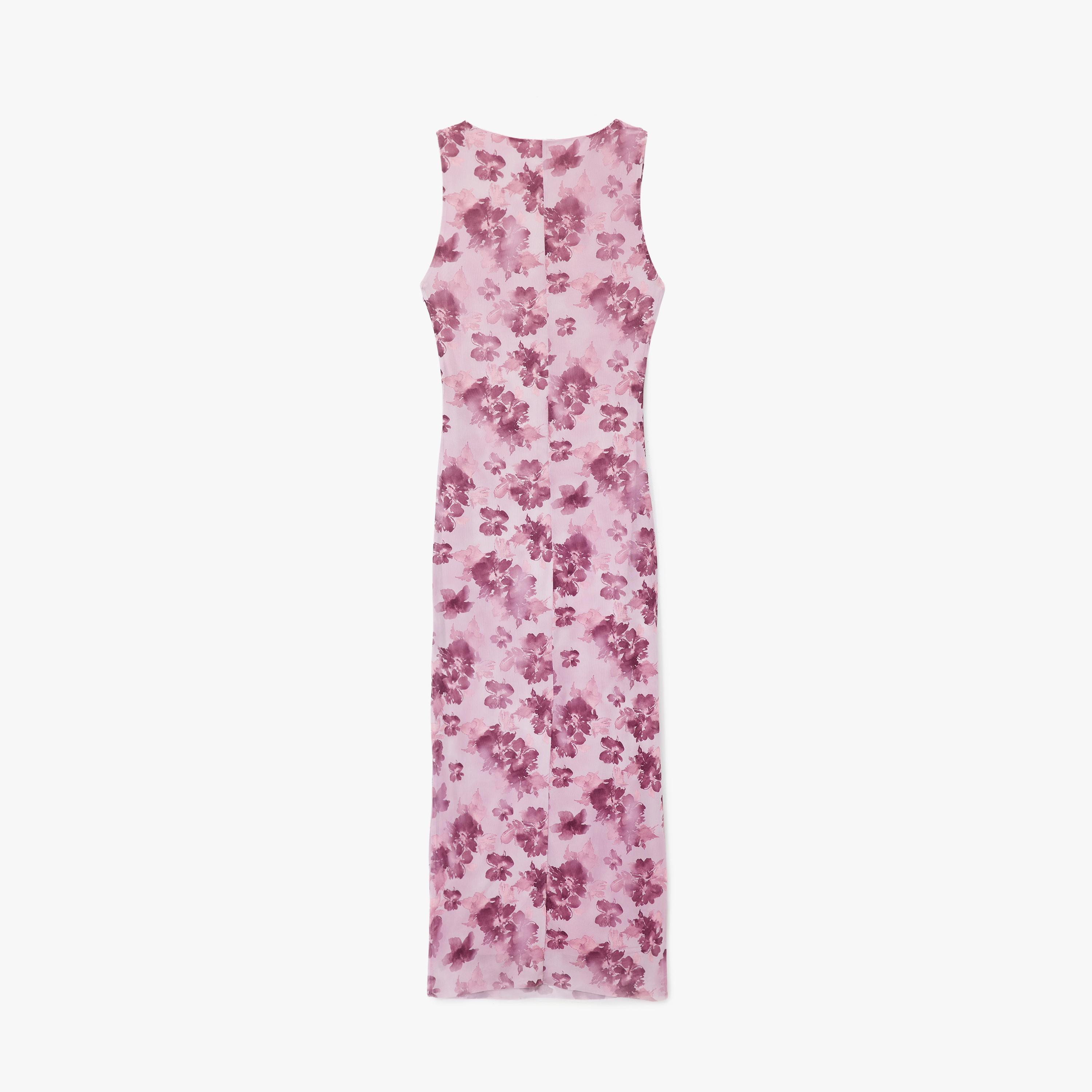 فستان ماكسي نسائي بقصة مستقيمة وطبعة زهور وردية من كوتون-women-clothing-dresses-image-4