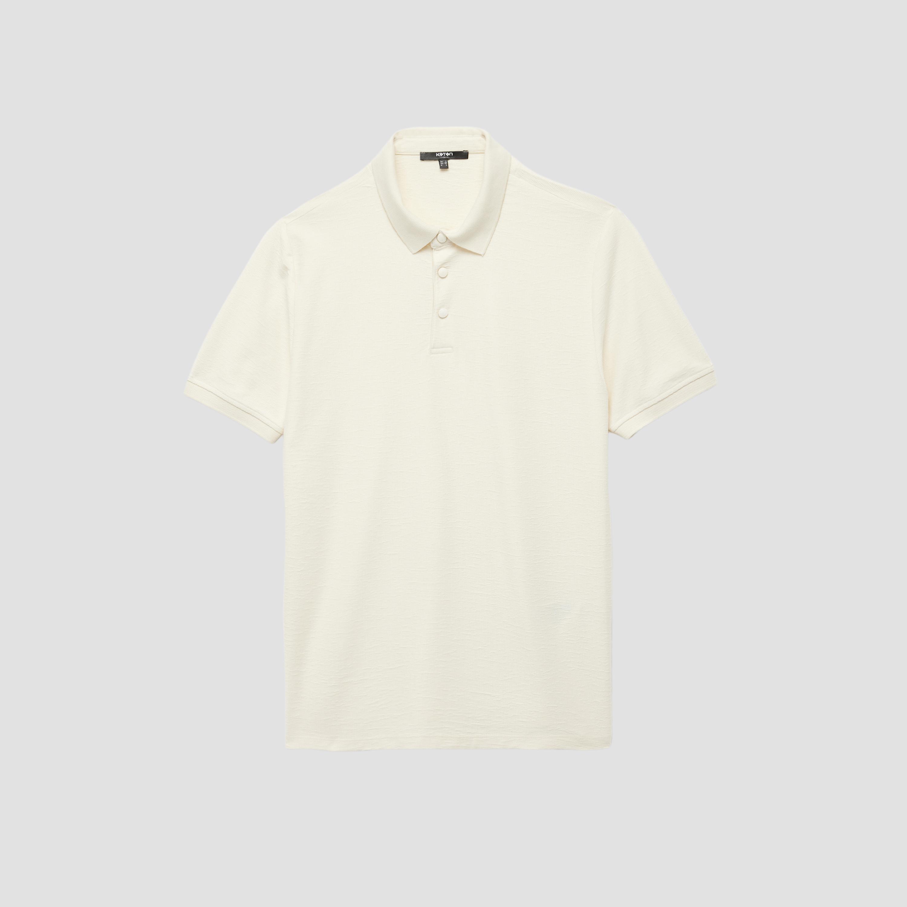KOTON Plain Collared Short Sleeves Men's Polo T-Shirt-men-clothing-tshirtsandpolos-polos-image-3